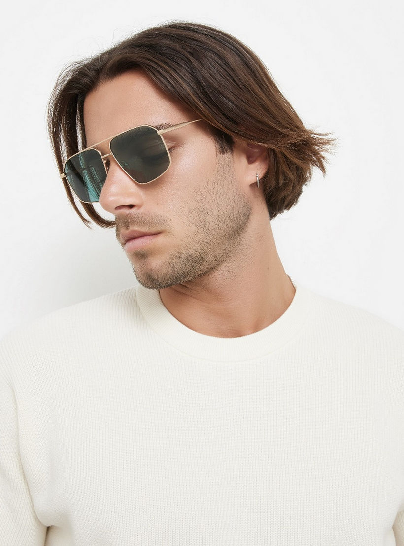 30Sundays Men Green Lens 60 mm Geometric Sunglasses | 30S-000284-2906-men-sunglasses-image-6