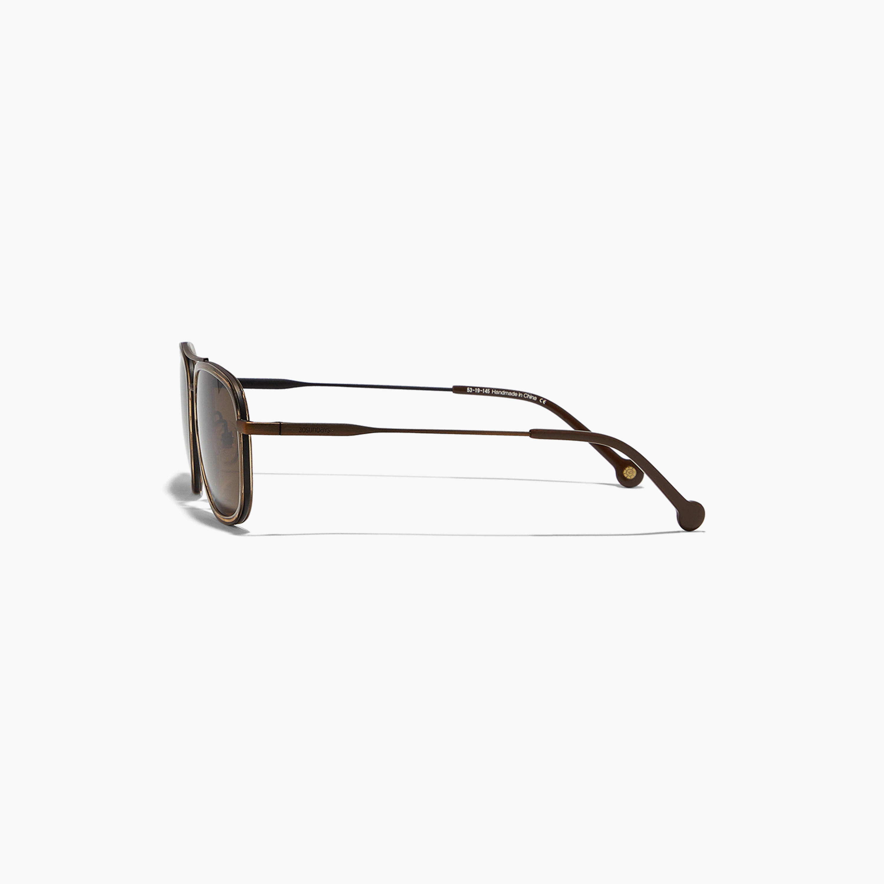 30Sundays NOSTALGIA  Brown Lens 53 mm Navigator Sunglasses -men-sunglasses-image-3