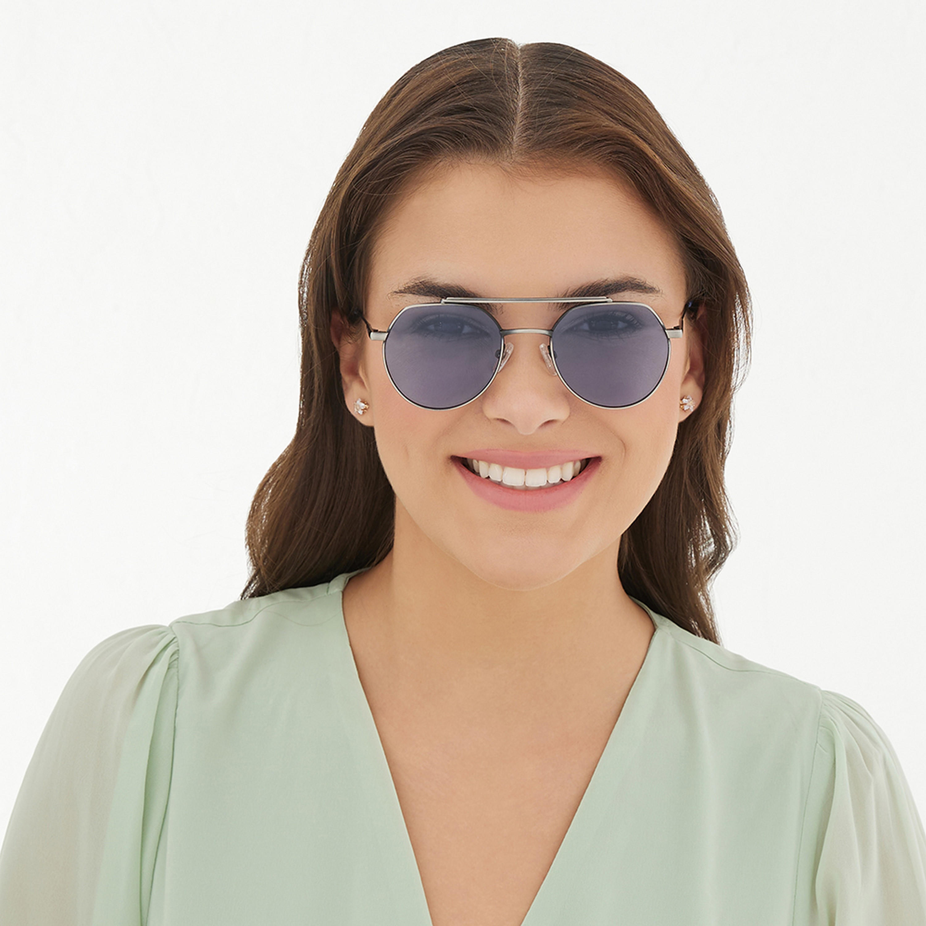 30Sundays Women Blue Lens 49 mm Aviator Sunglasses | 30S-000288-1202-women-sunglasses-image-5