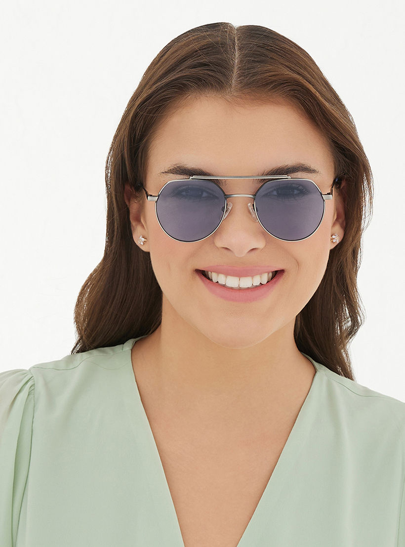 30Sundays Women Blue Lens 49 mm Aviator Sunglasses | 30S-000288-1202-women-sunglasses-image-5