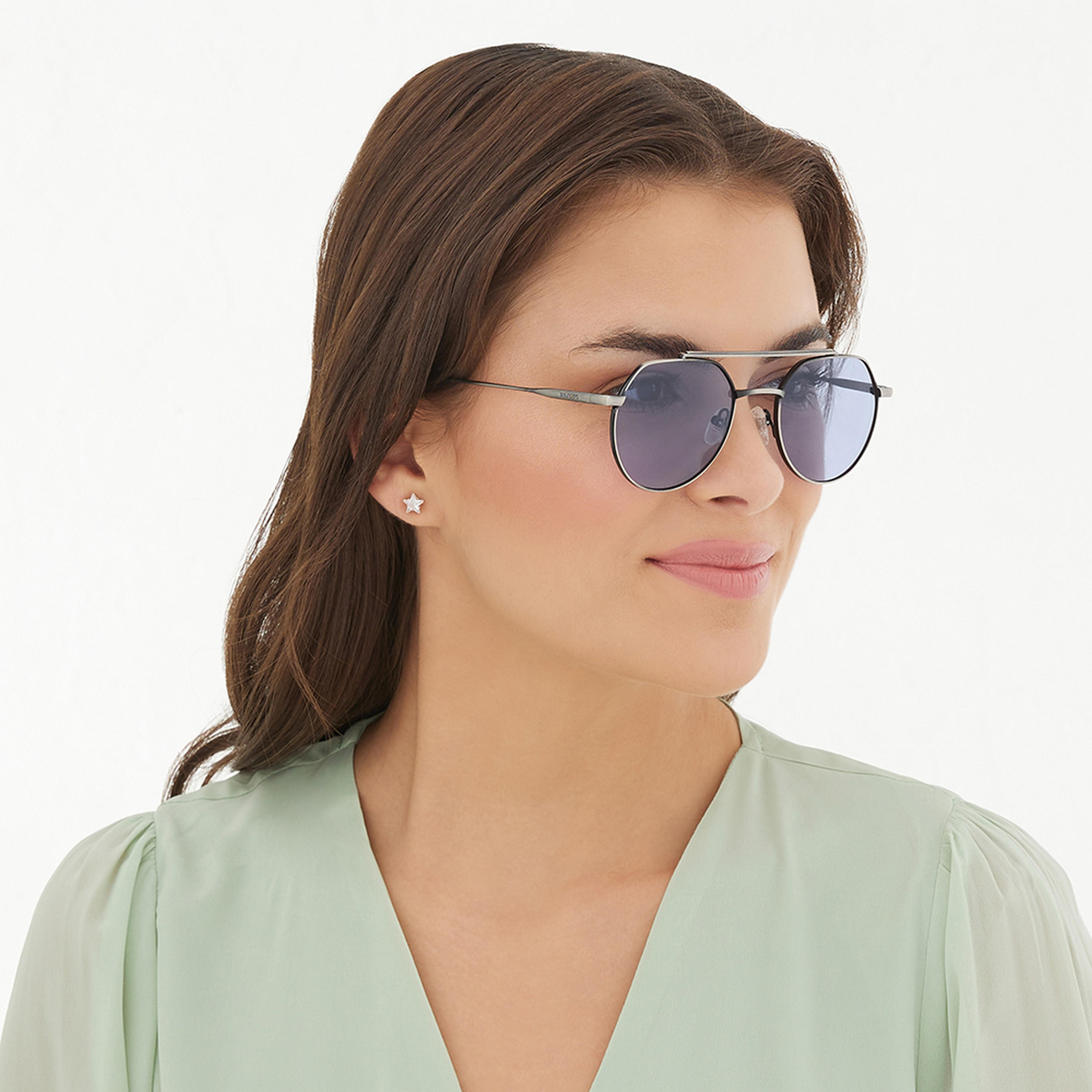 30Sundays Women Blue Lens 49 mm Aviator Sunglasses | 30S-000288-1202-women-sunglasses-image-6
