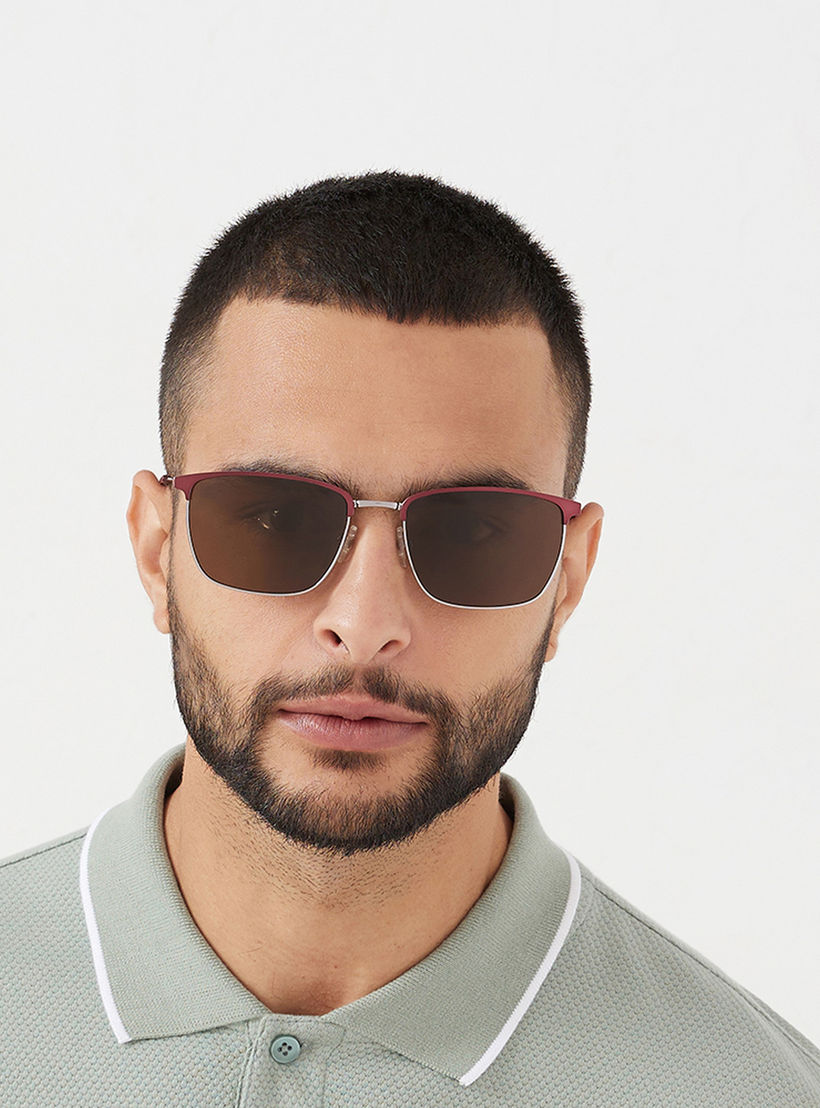نظارة شمسية بعدسات بنية ذات مستطيلة من 30 ساندايز ريليك مع 57 مم -men-sunglasses-image-5