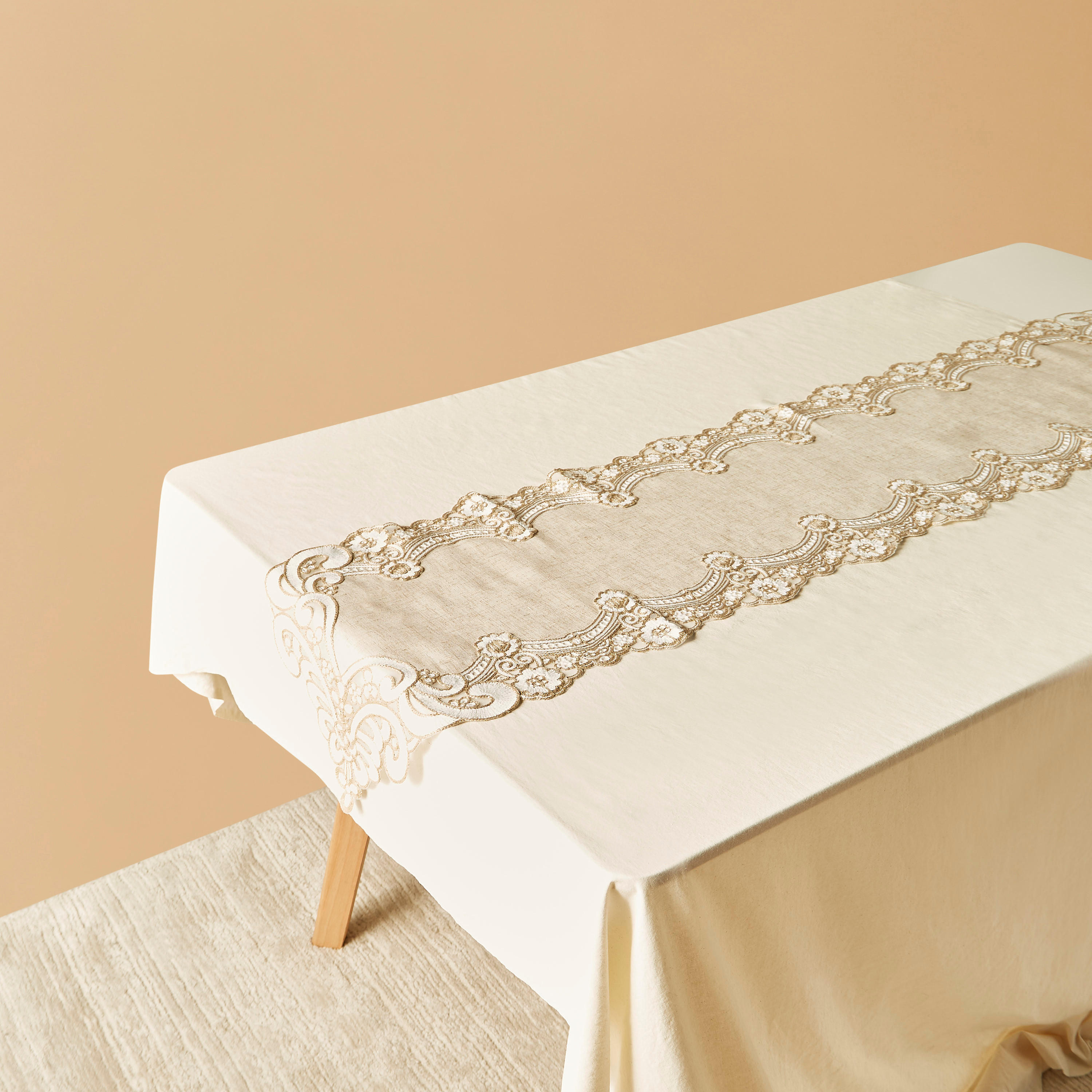 Embroidered Table Runner - 180x35 cms-household-dining-tablelinen-runnersandtablecovers-image-2