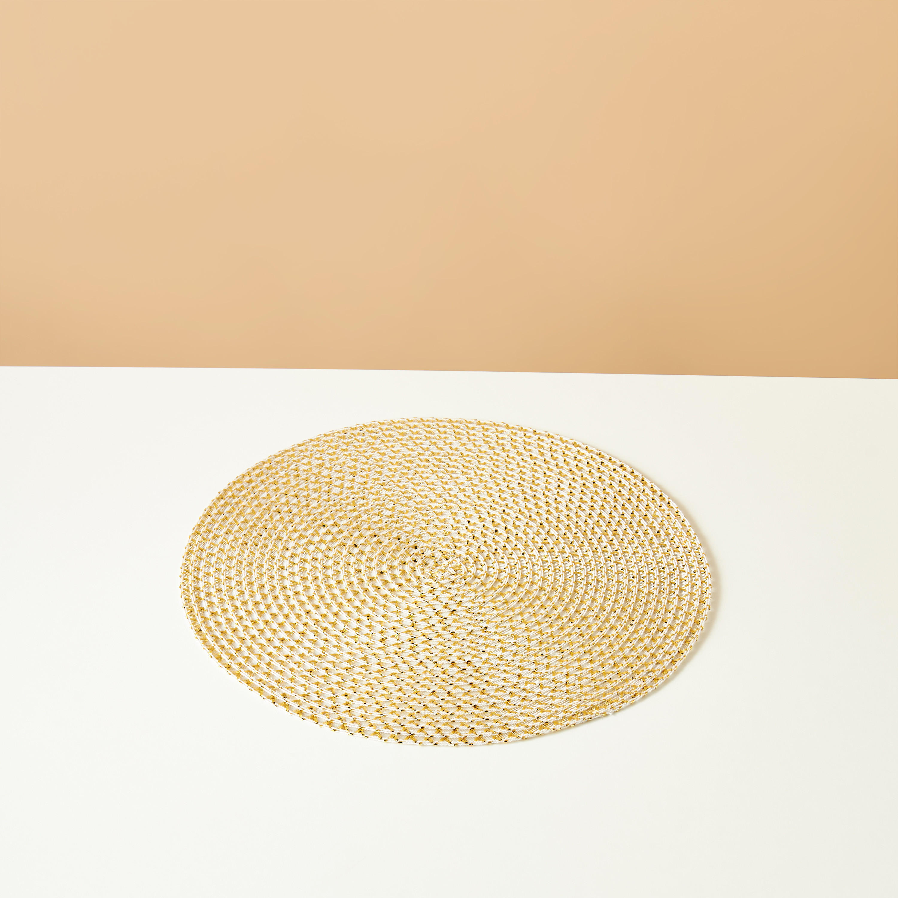 Textured Round Placemat - 38 cms-household-dining-tablelinen-placemats-image-2