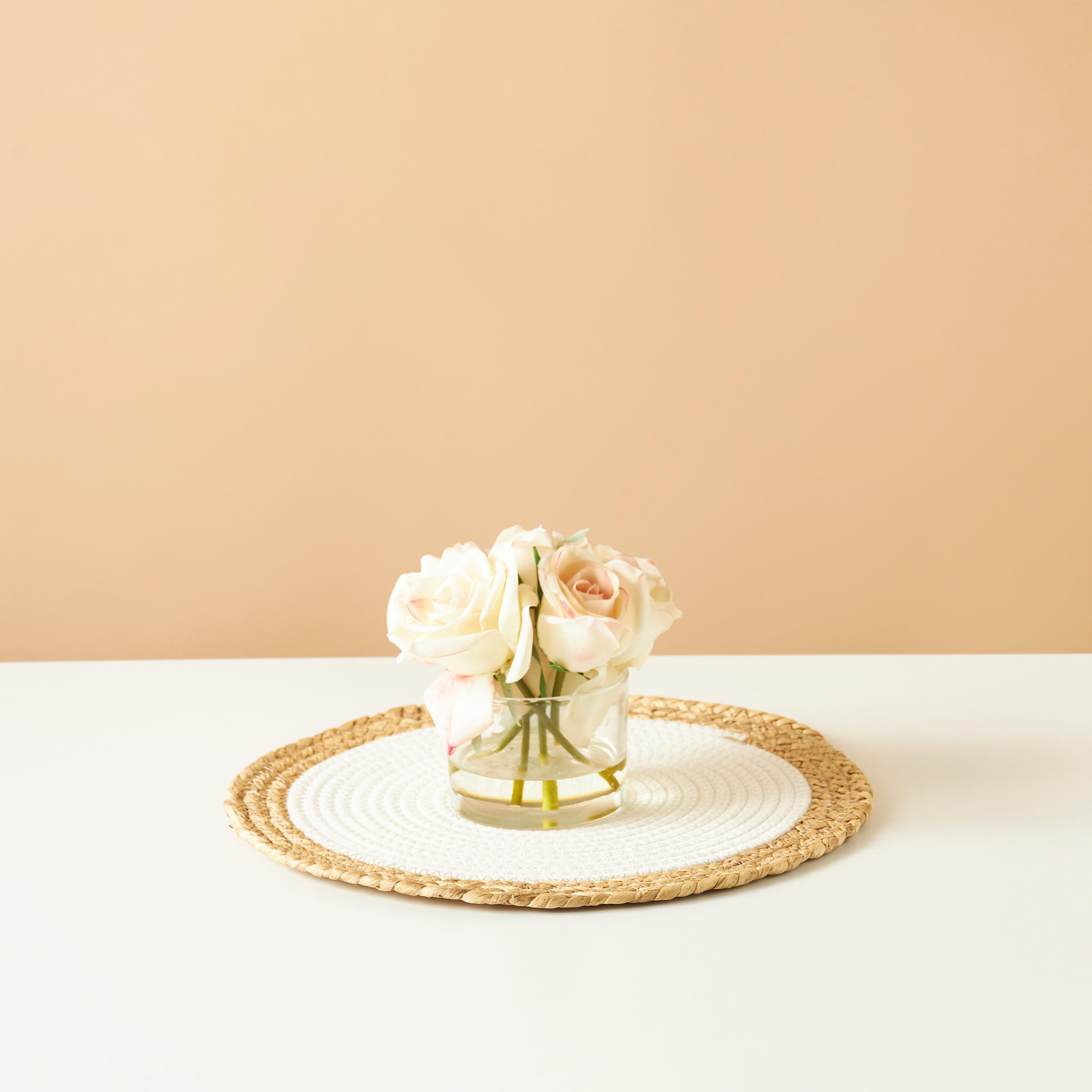 Textured Round Placemat - 38 cms-household-dining-tablelinen-placemats-image-1