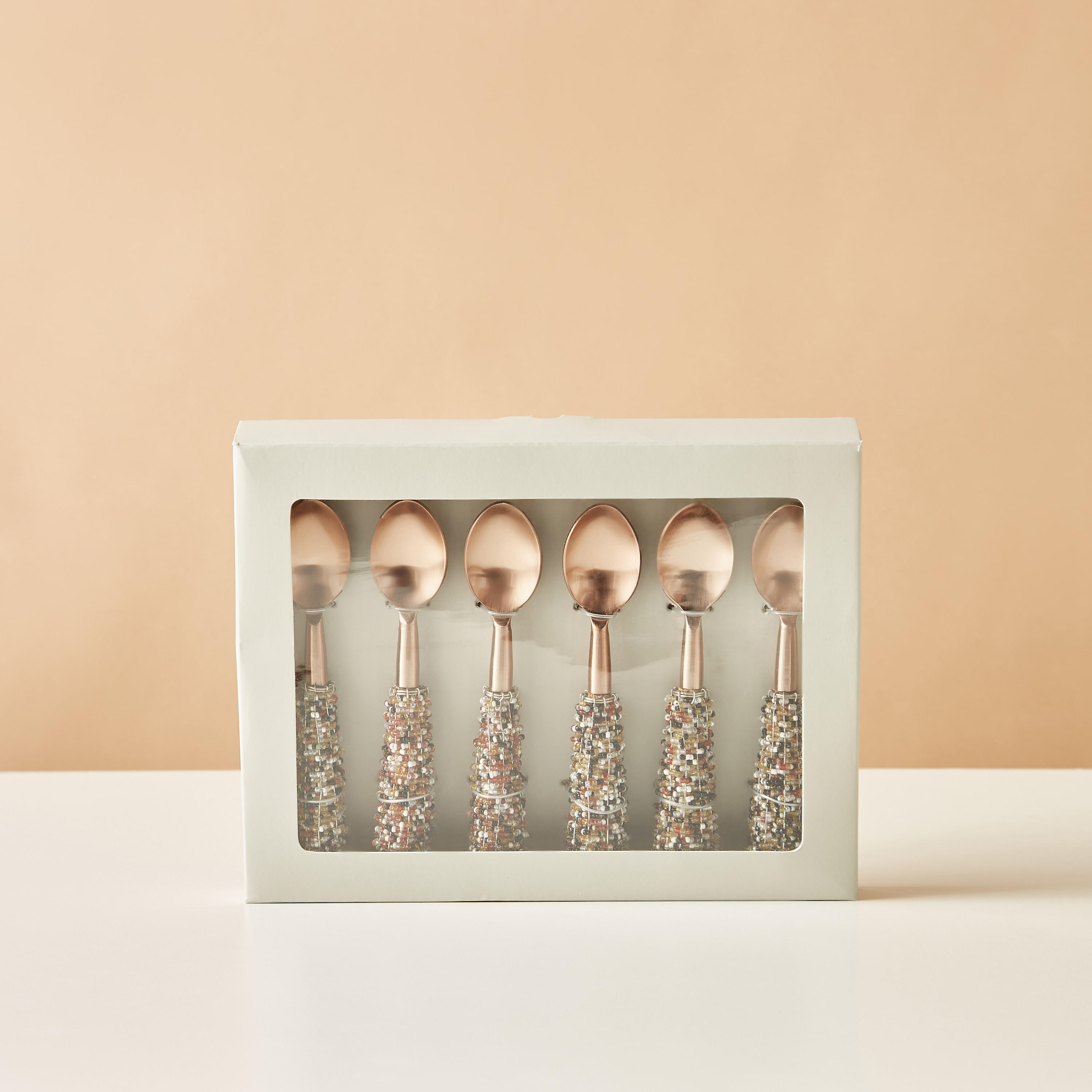 Embellished Stainless Steel Spoon - Set of 6-household-dining-cutlery-cutlerysets-image-5