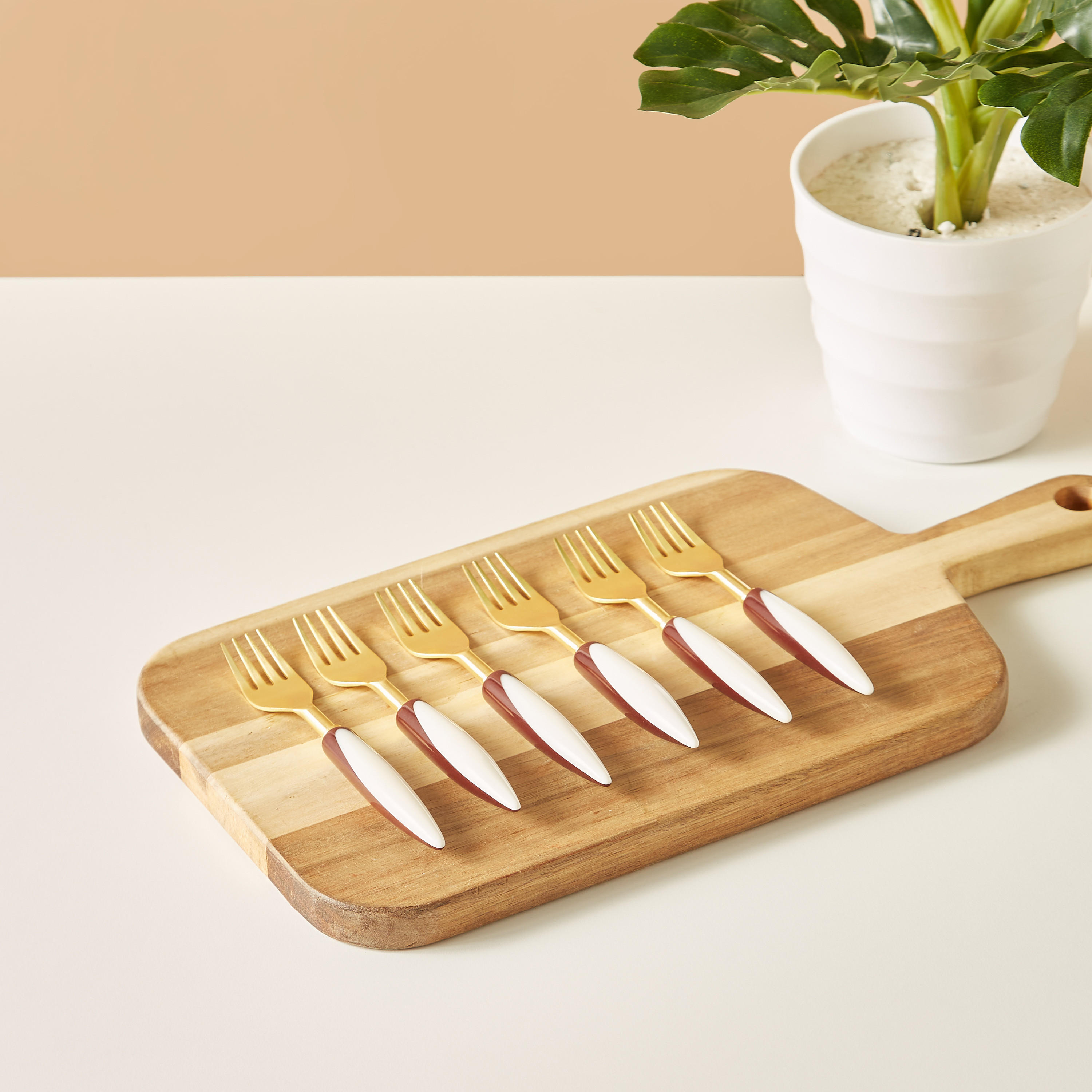 Stainless Steel 6-Piece Fork Set - 16x3 cms-household-dining-cutlery-cutlerysets-image-1