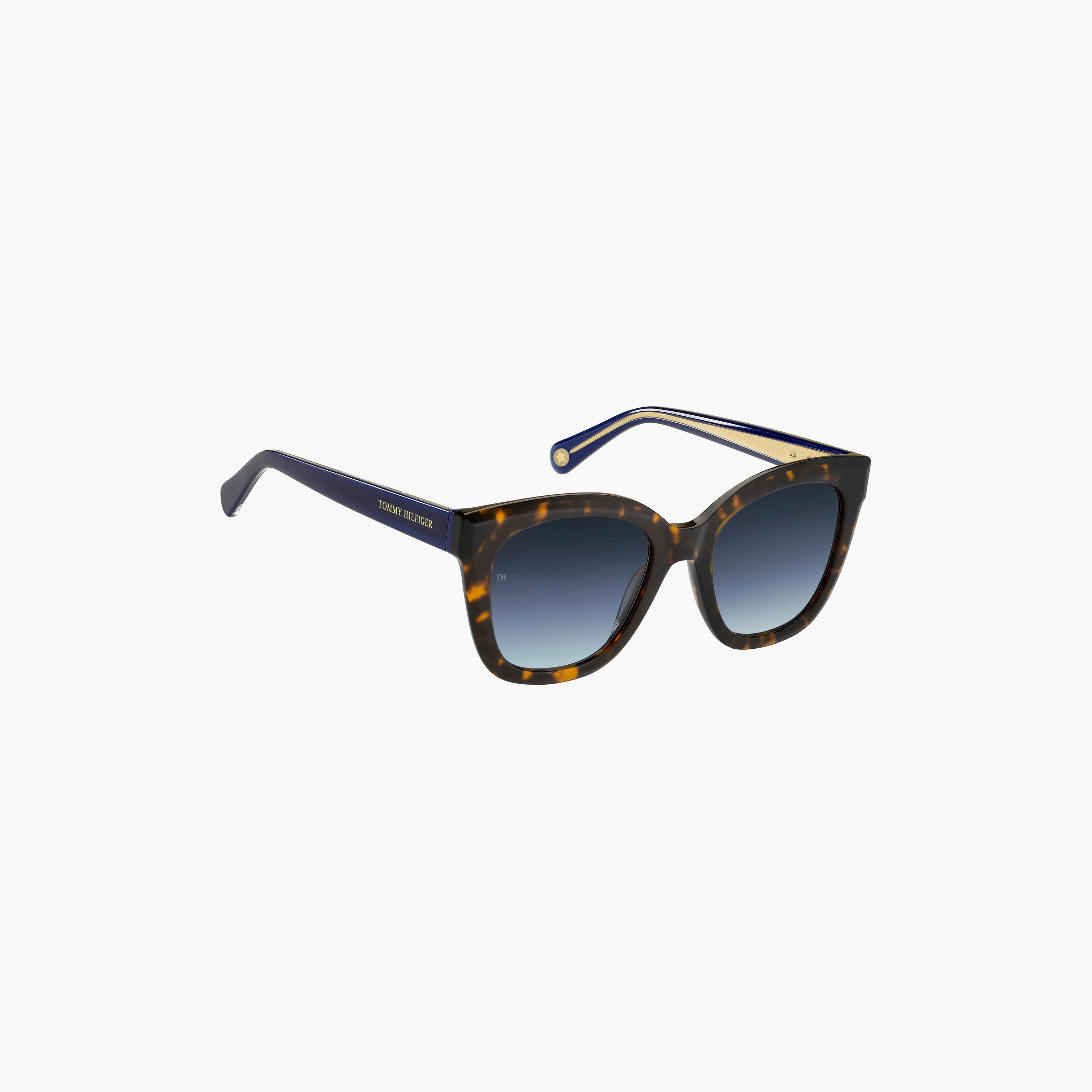 Tommy Hilfiger Women's UV Protected Grey Azure Lens 52 mm Square Sunglasses | 204675-women-sunglasses-image-2