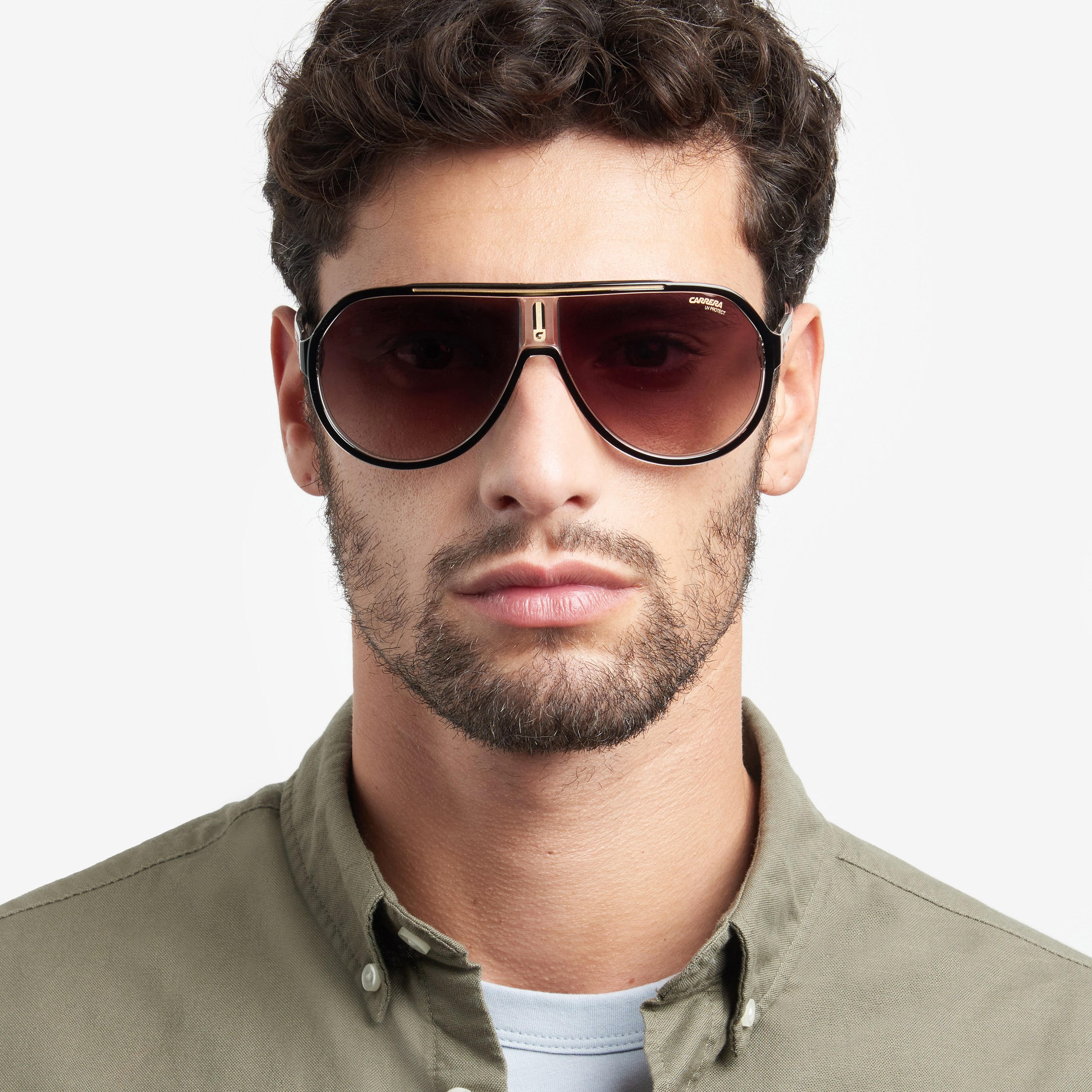 Carrera Men UV Protected Lens 64 mm Shield Sunglasses | CARRERA 1057/S-men-sunglasses-image-5