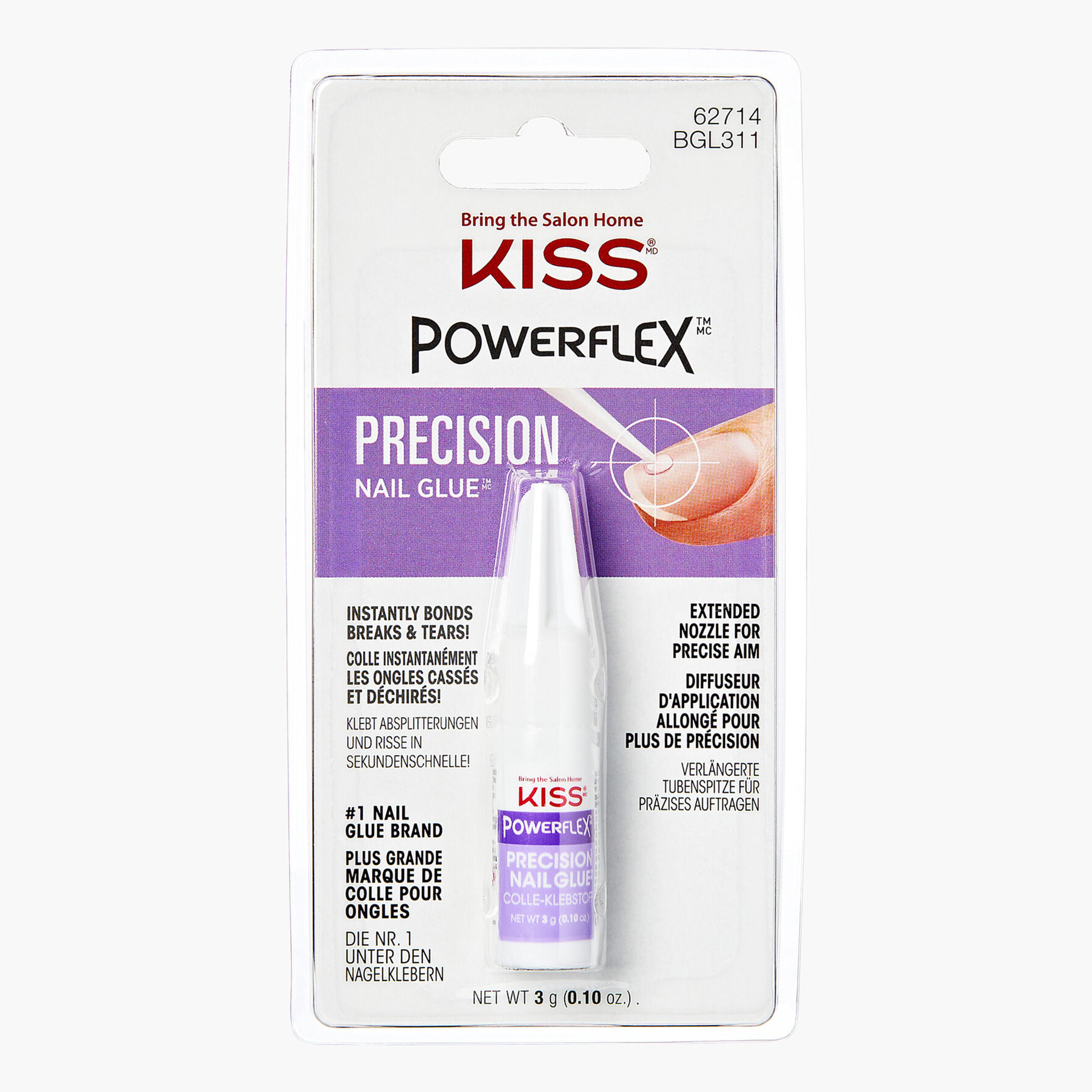 Kiss Cosmetics Powerflex Precision Nail Glue - 3 gms-beautyandpersonalcare-makeup-nails-nailtools-image-1