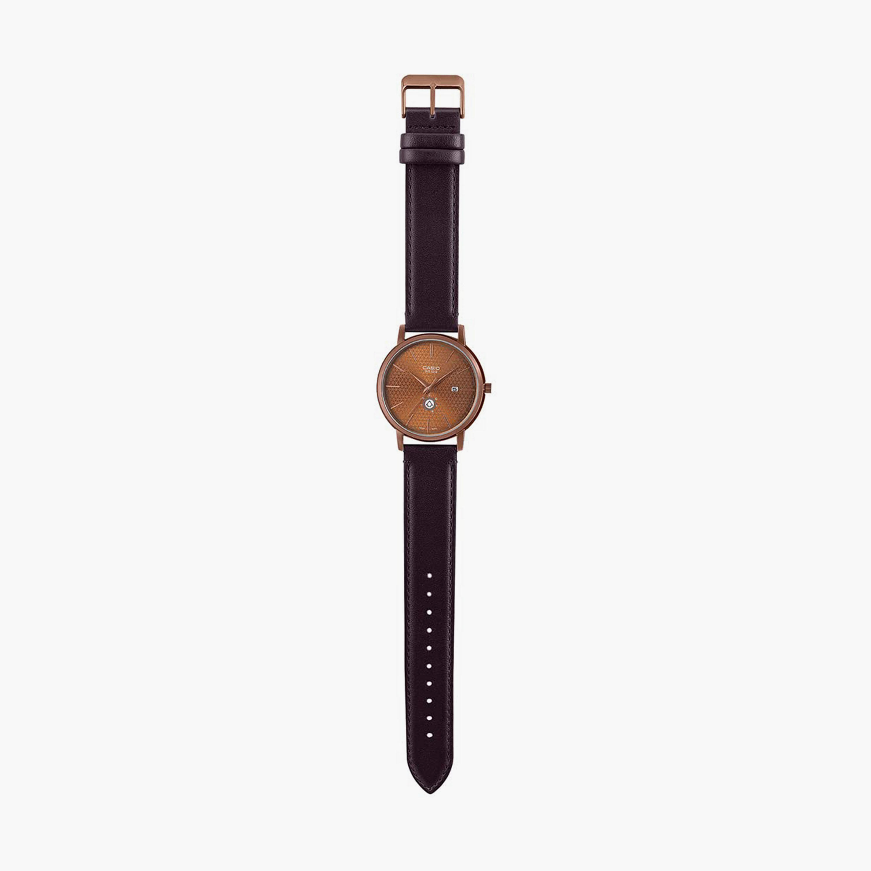 JXL07C85I - ساعة انالوج من اوماكس للنساء بمينا ذهبي وردي مع سوار بني -men-watchesandjewellery-watches-image-5