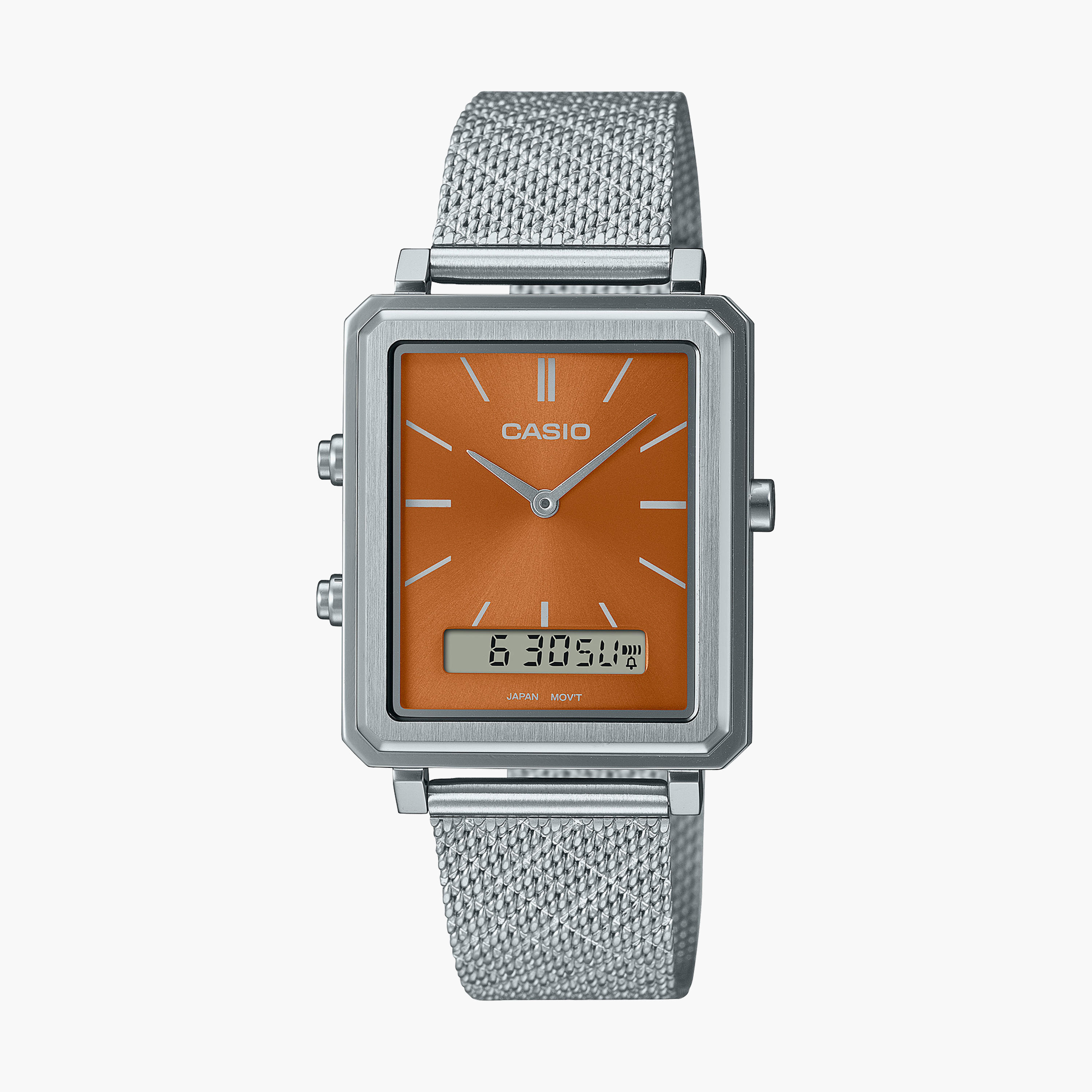  JXL07G65I - ساعة انالوج من اوماكس للنساء بمينا فضي مع سوار بني -women-watchesandjewellery-watches-image-1