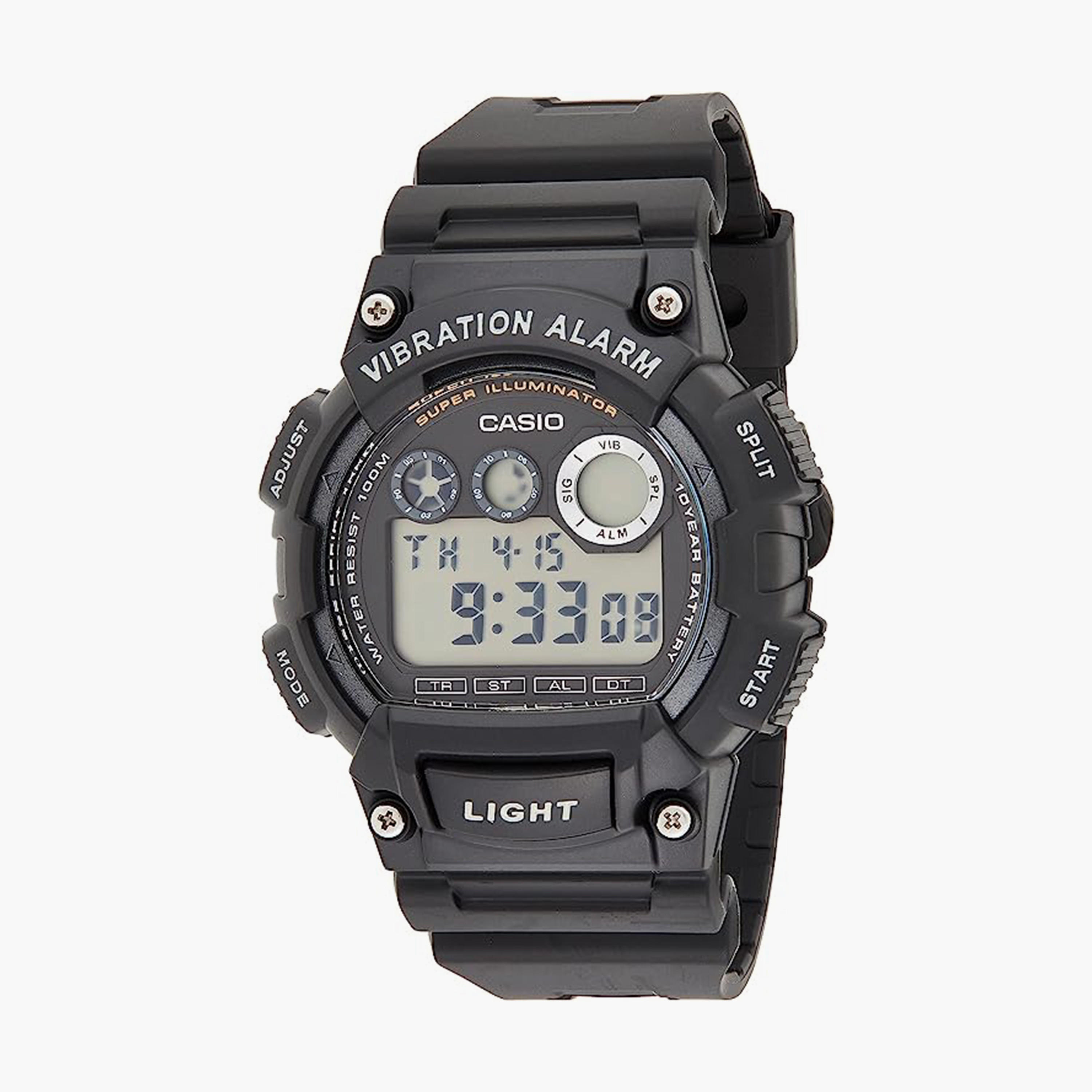 Casio Men Black Digital Silicone Strap Watch | W-735H-1AVDF-men-watchesandjewellery-watches-image-1