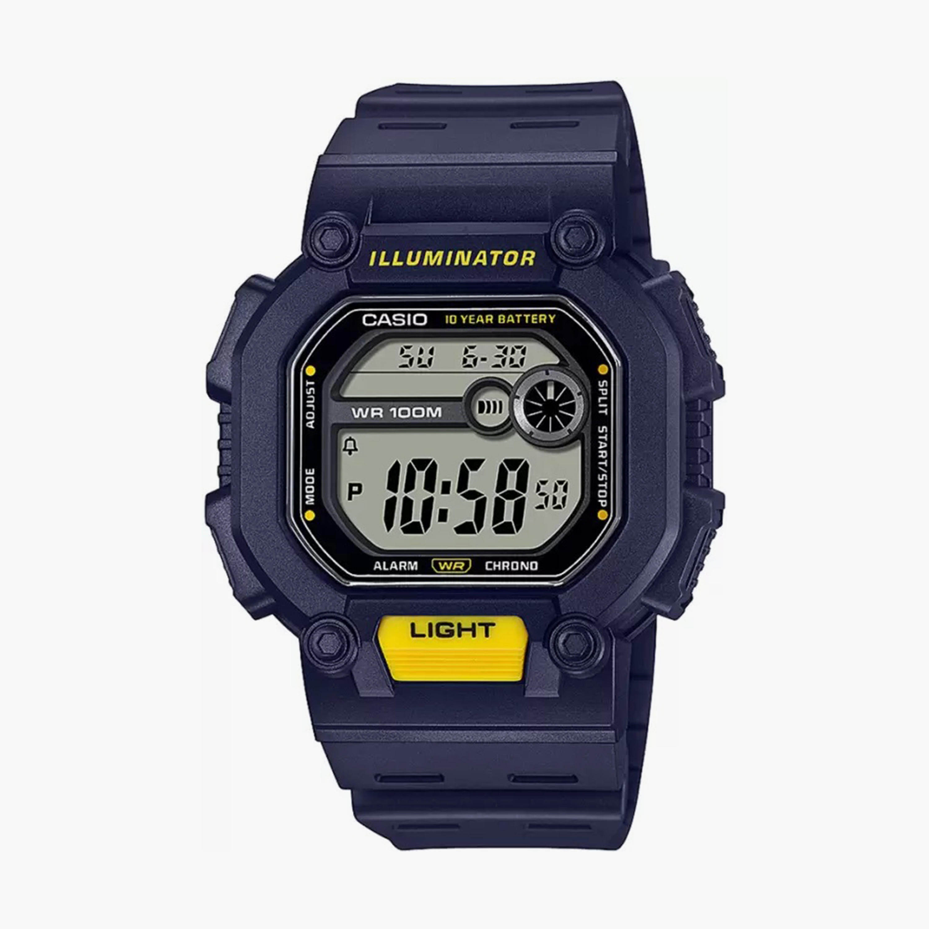 Casio Men Blue Digital Silicone Strap Watch | W-737H-2AVDF | 46 MM-men-watchesandjewellery-watches-image-1
