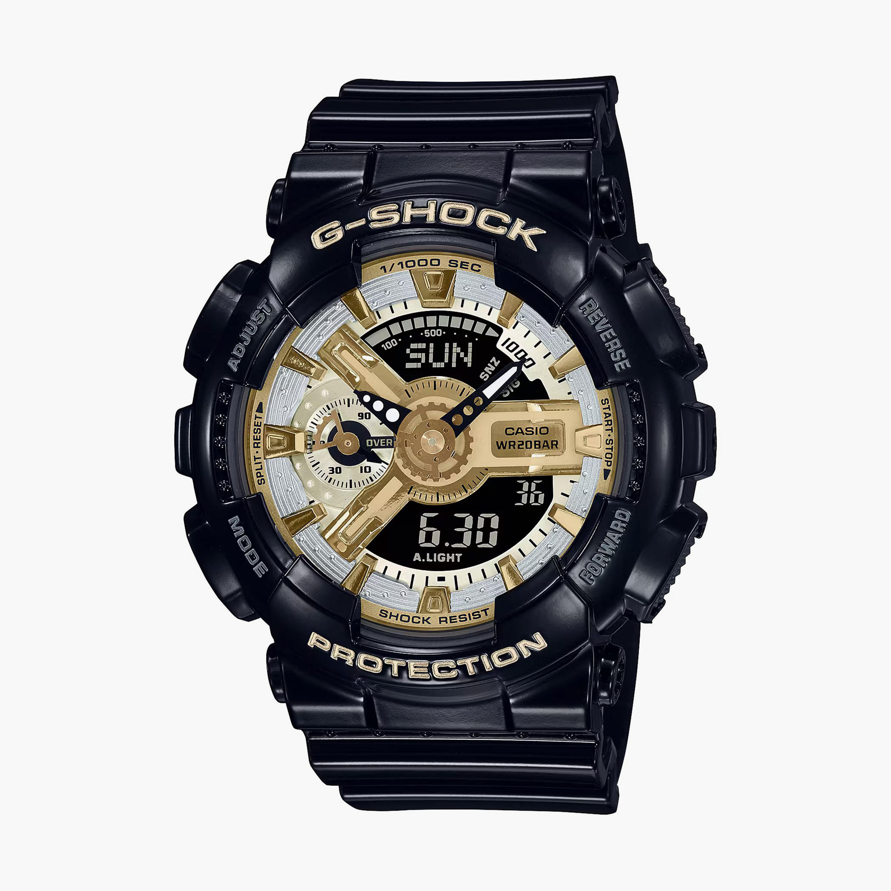 G-Shock Unisex Black Analog-Digital Silicone Strap Watch | GMA-S110GB-1ADR-men-watchesandjewellery-watches-image-1