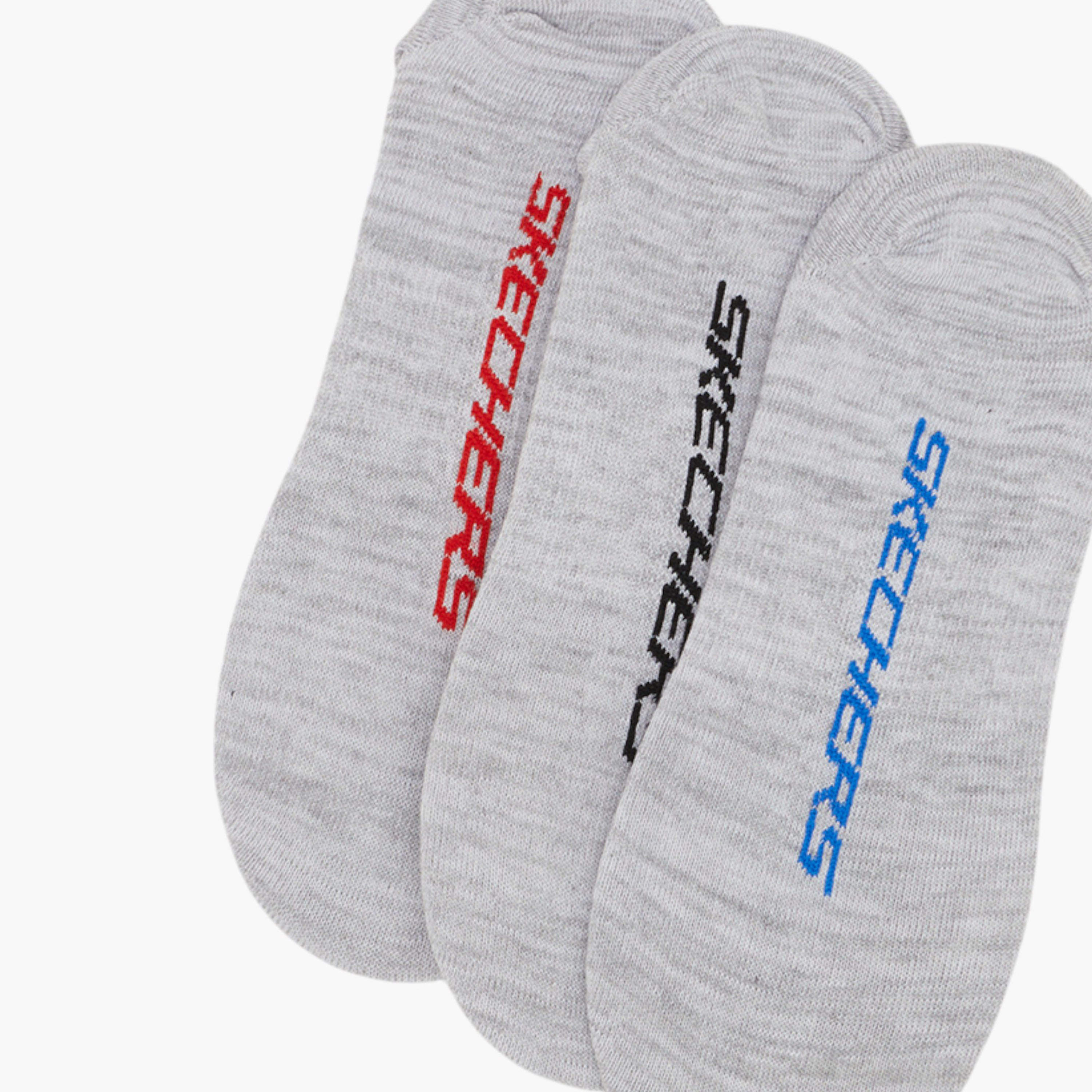 Skechers Stripes No Show Socks - Set of 3-men-socks-image-3