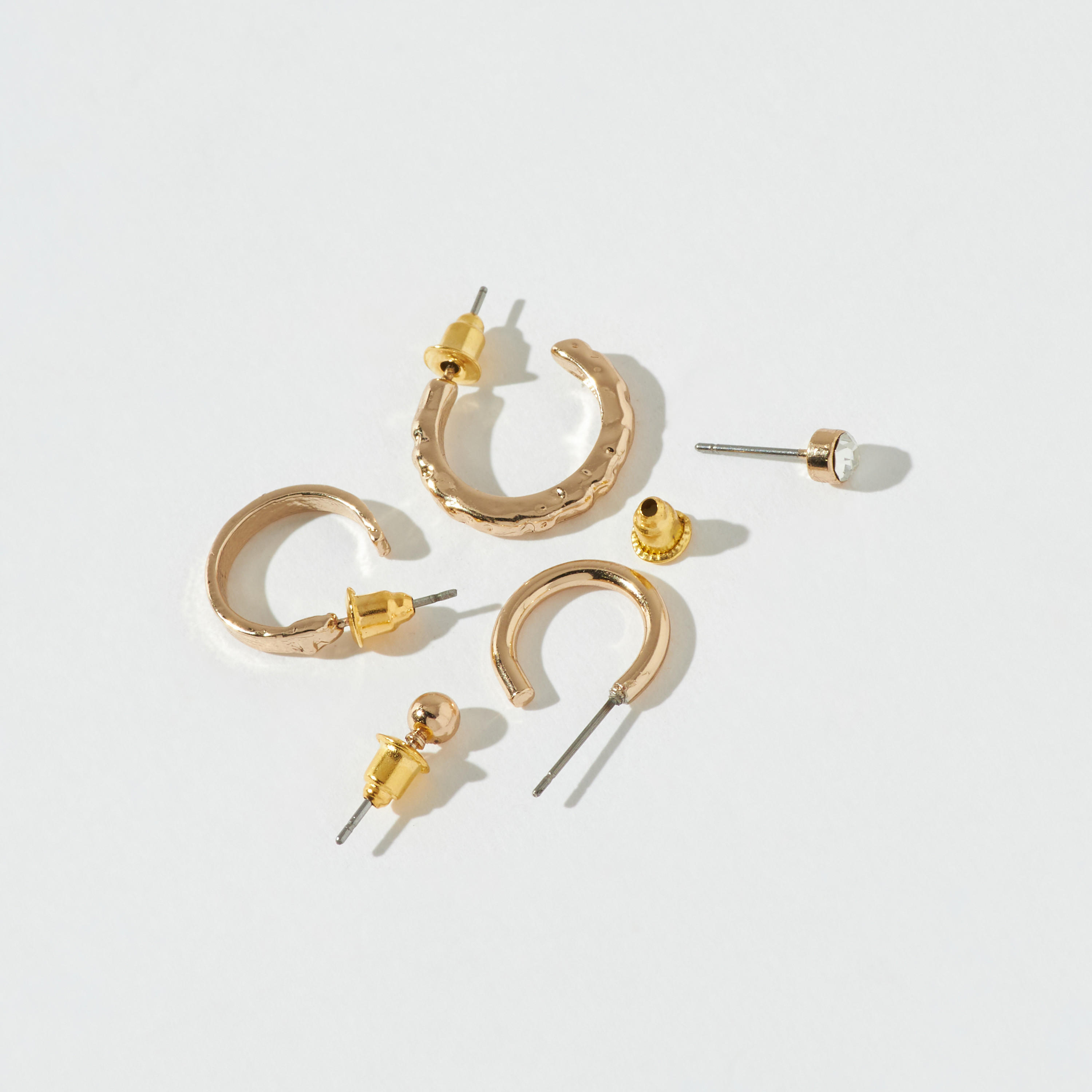 Metallic Earrings with Pushback Closure - Set of 6-women-watchesandjewellery-jewellery-earrings-image-3
