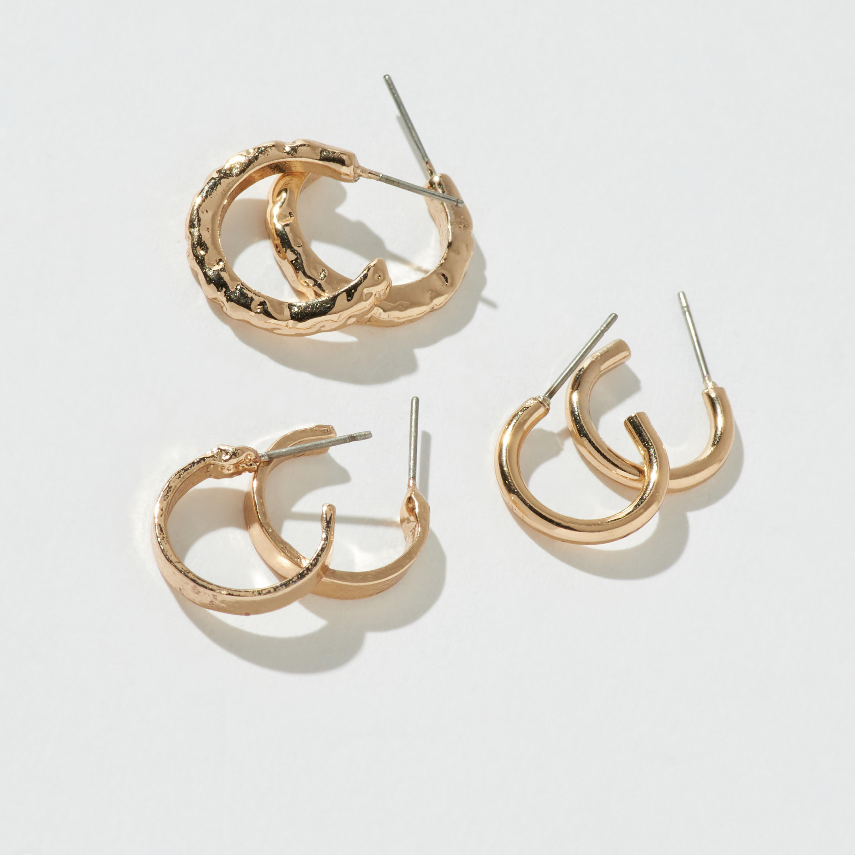 Metallic Earrings with Pushback Closure - Set of 6-women-watchesandjewellery-jewellery-earrings-image-4