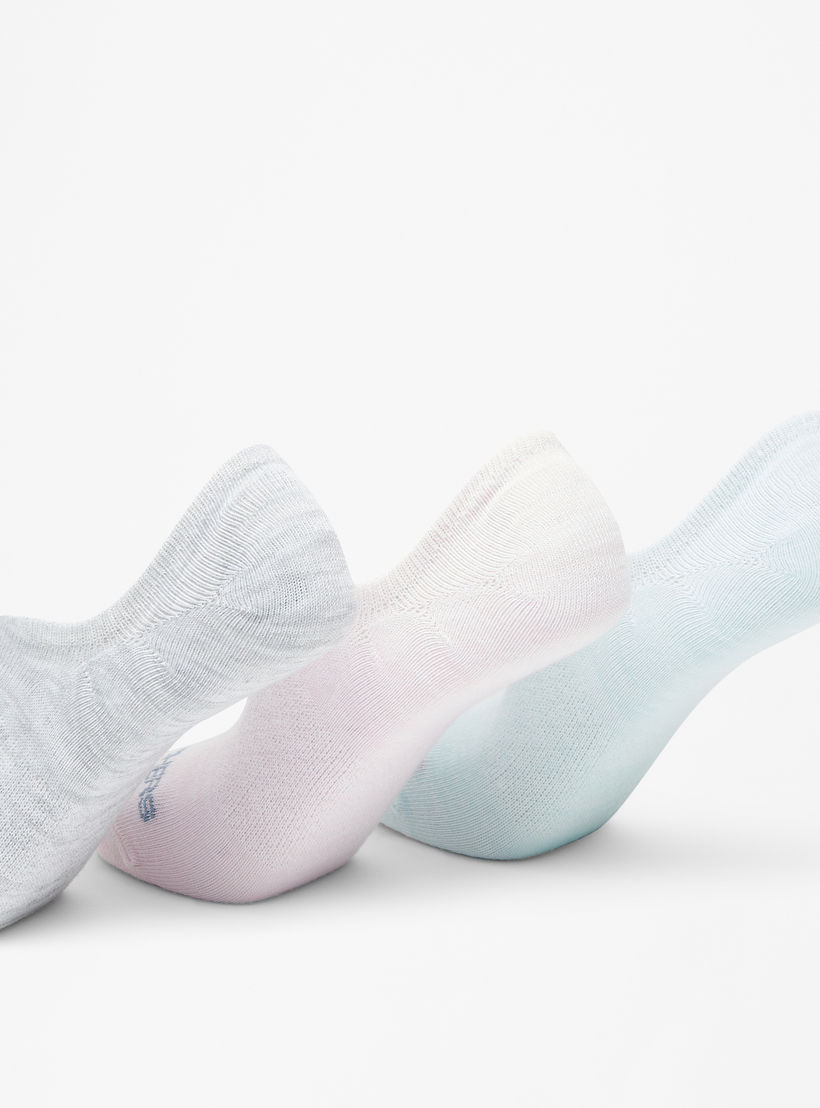 Skechers Textured No Show Socks - Set of 3-women-socksandstockings-image-3