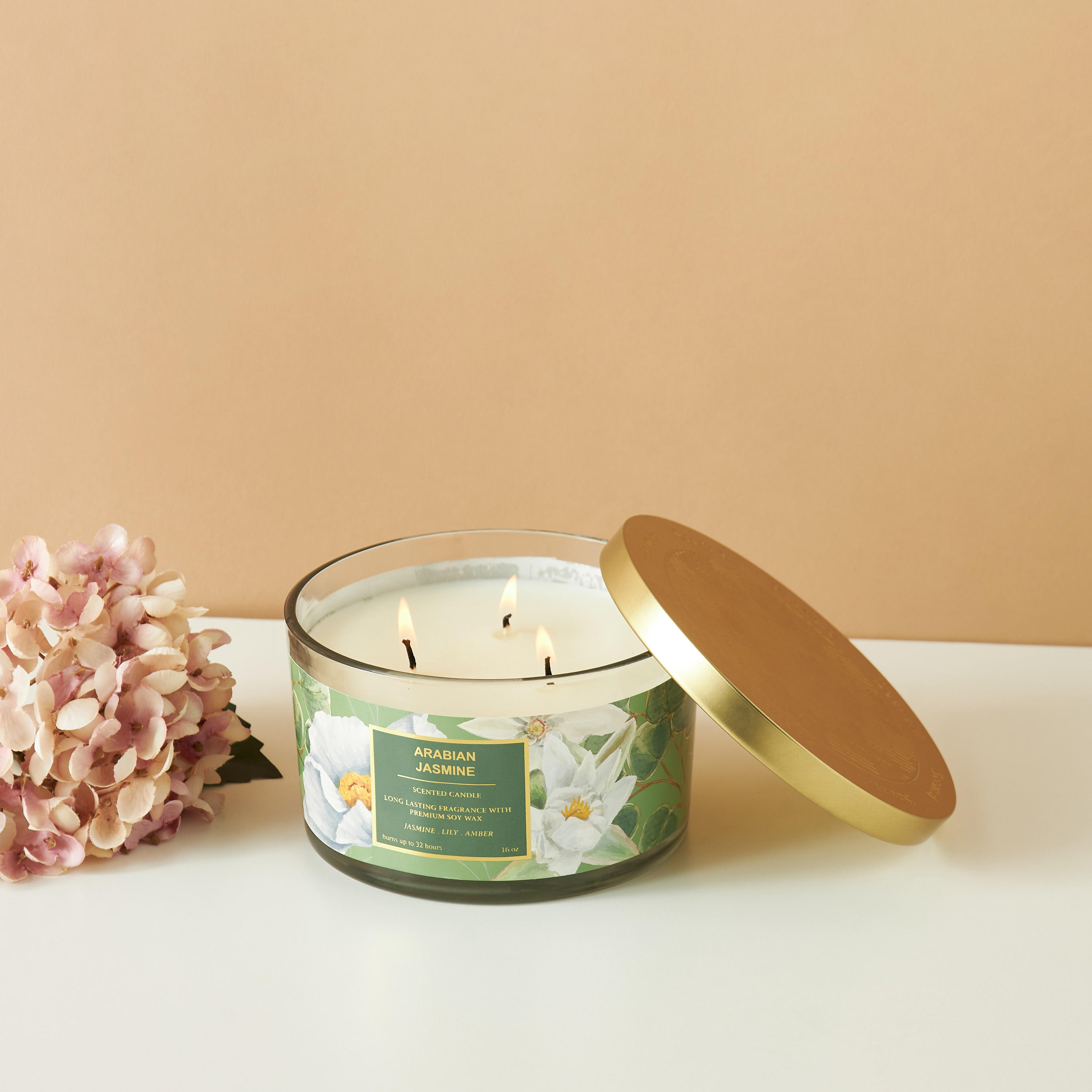 Scent.d Fresh Cotton 3-Wick Jar Candle - 450 gms-household-homefragrance-candles-image-1