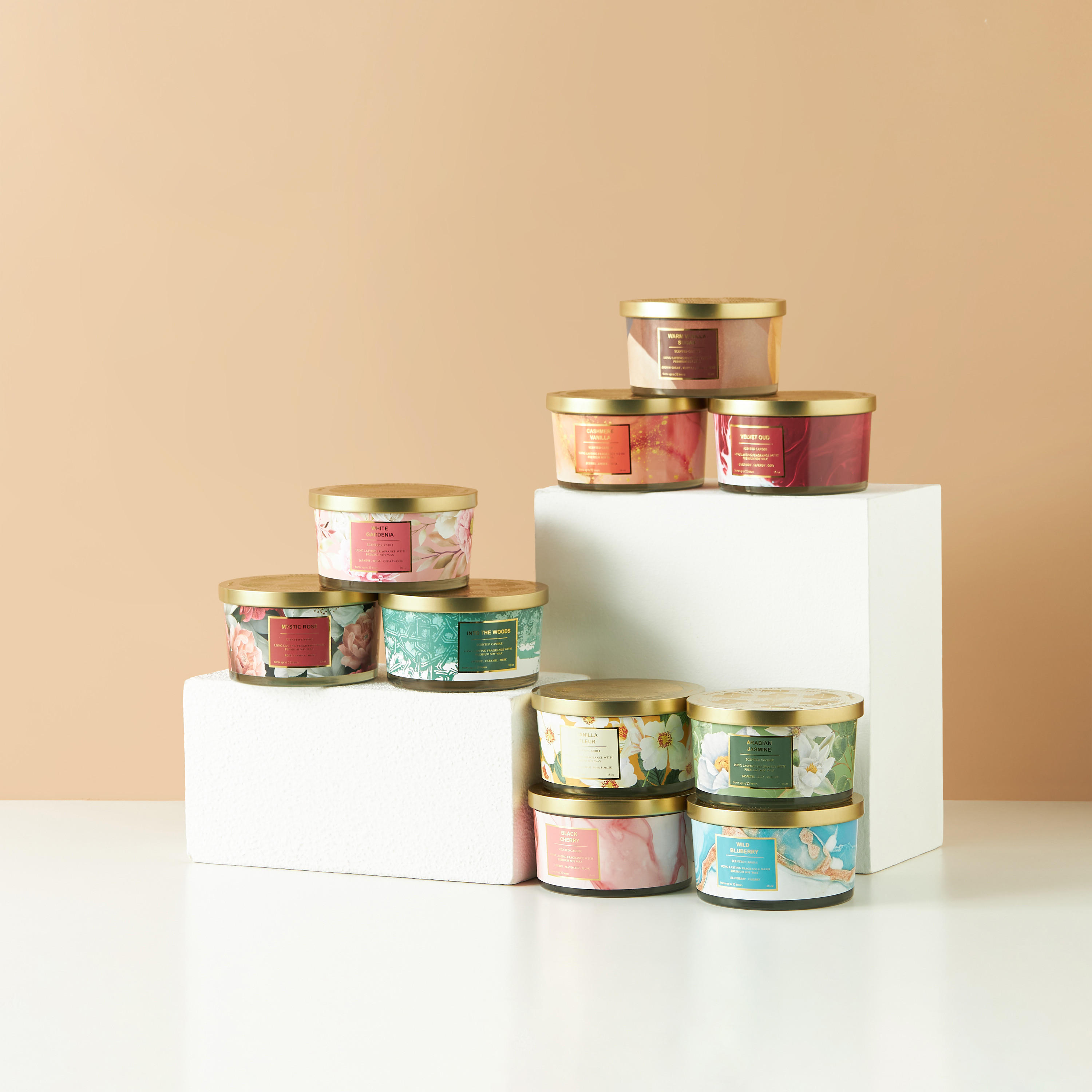 Scent.d Fresh Cotton 3-Wick Jar Candle - 450 gms-household-homefragrance-candles-image-4