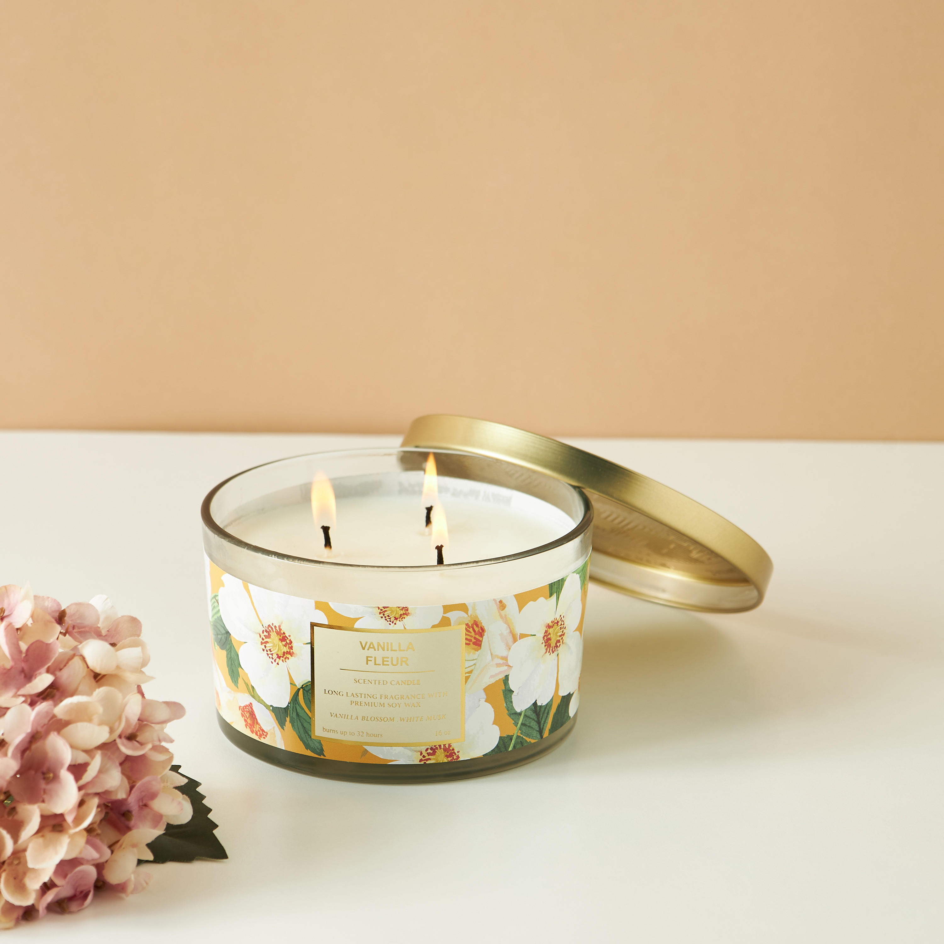 Scent.d Fresh Cotton 3-Wick Jar Candle - 450 gms-household-homefragrance-candles-image-1
