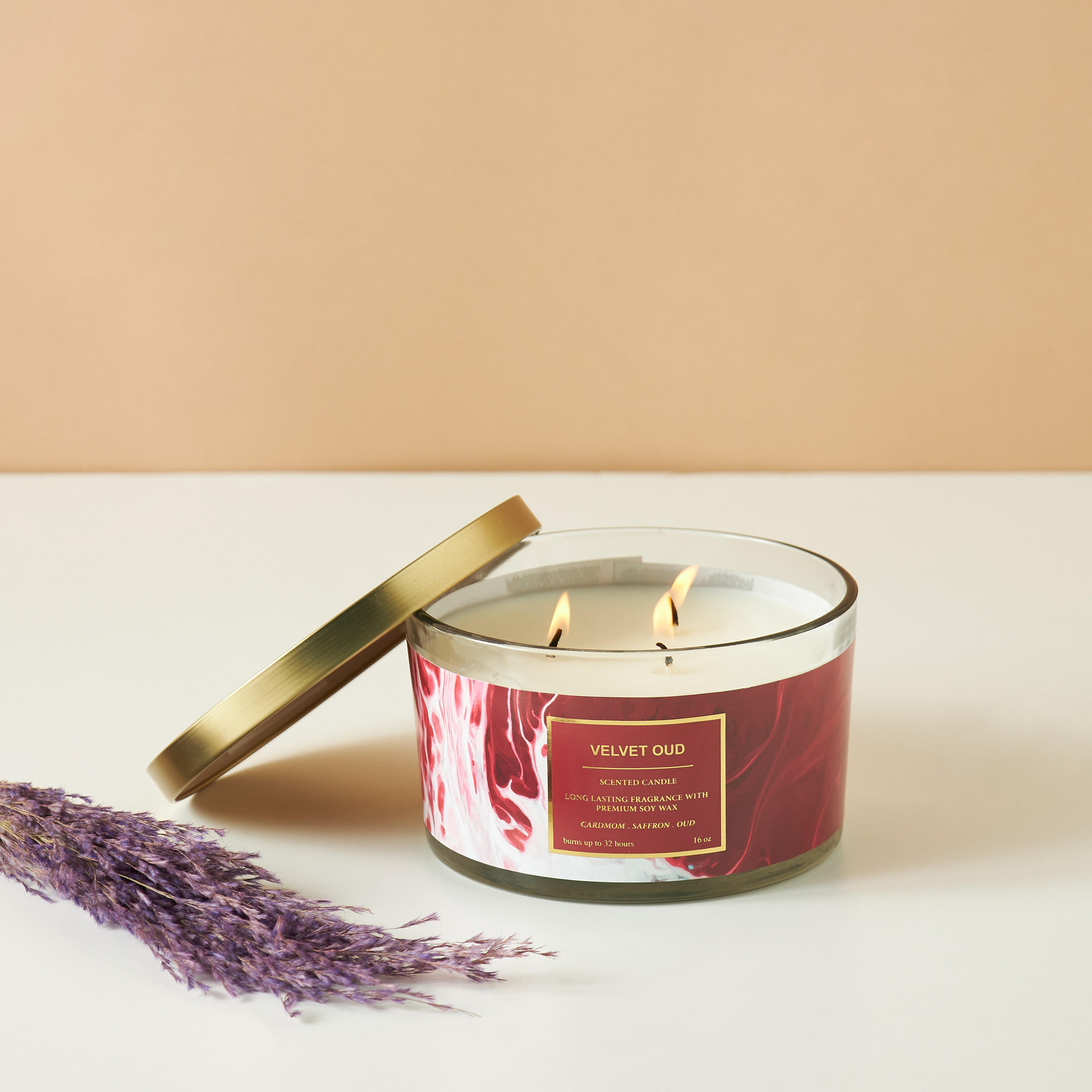 Scent.d Fresh Cotton 3-Wick Jar Candle - 450 gms-household-homefragrance-candles-image-1