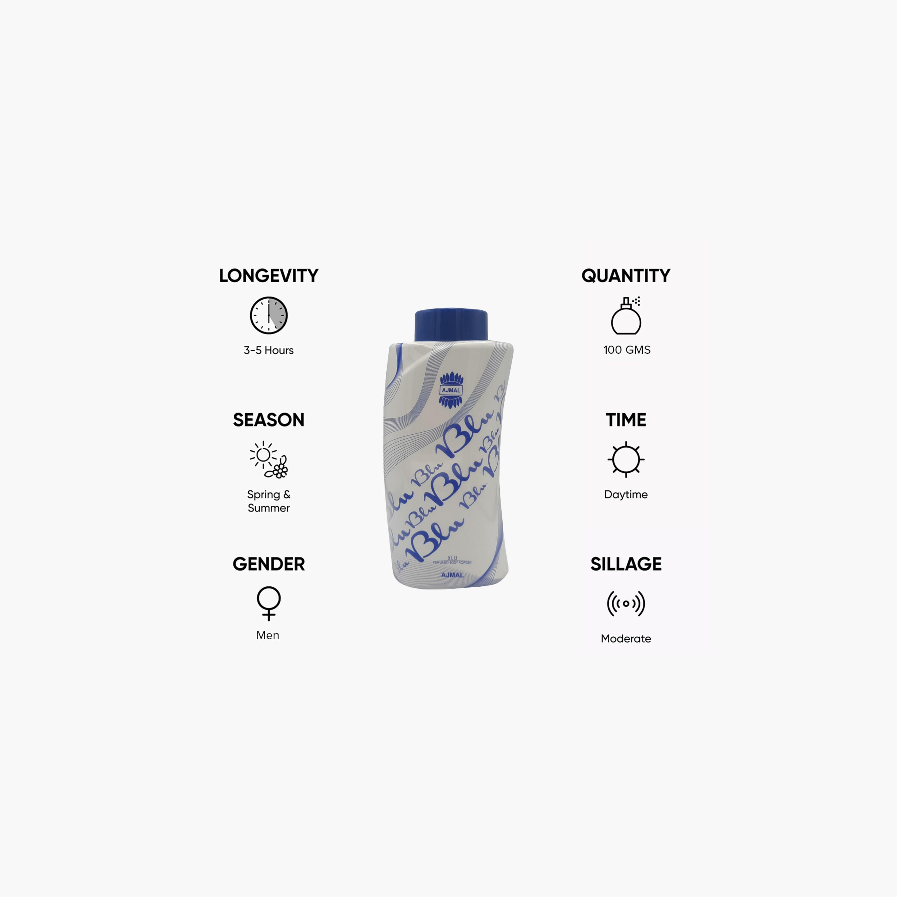 Ajmal Blu Powder for Men - 100 gms-beautyandpersonalcare-fragrance-men-image-4