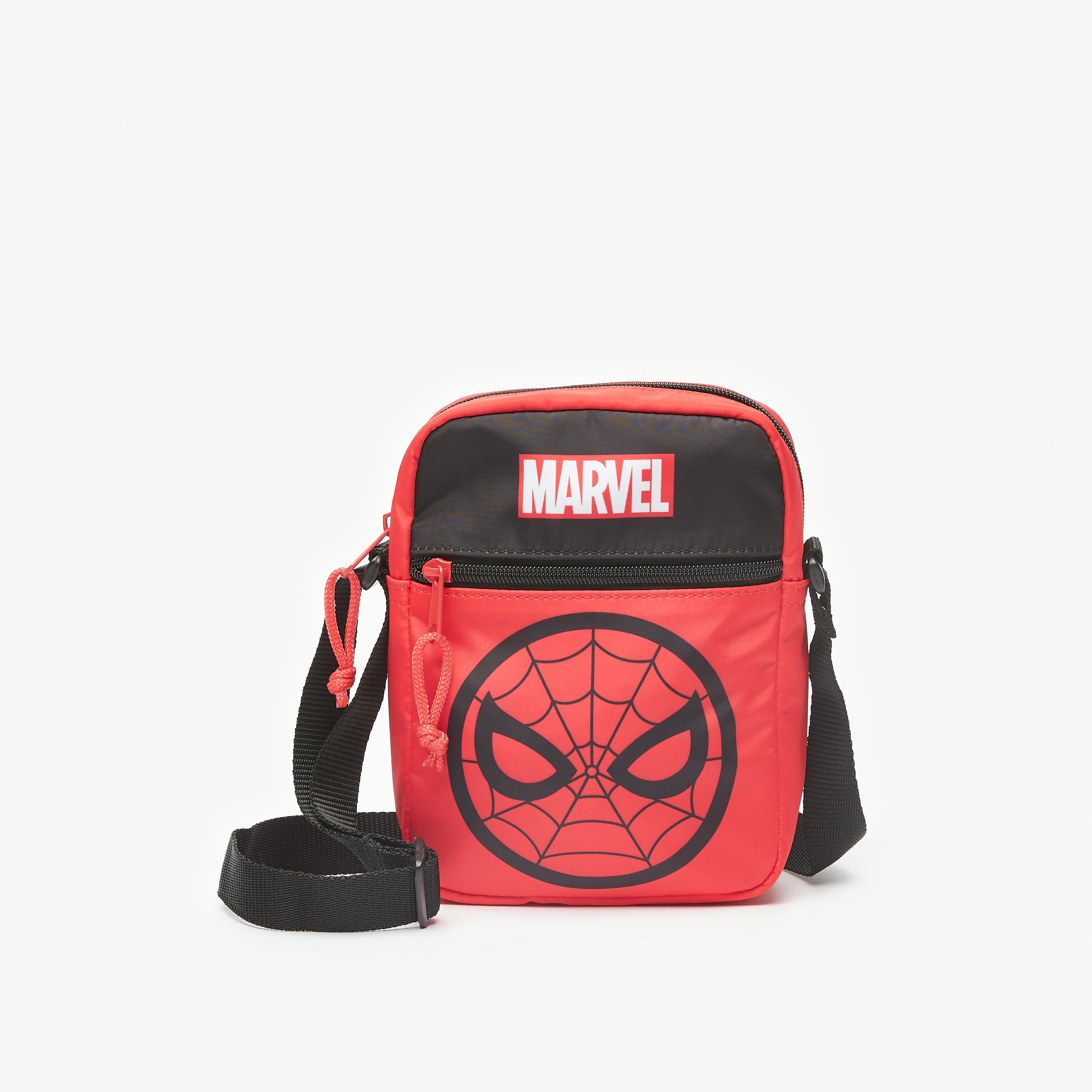 Marvel Spider-Man Print Crossbody Bag with Adjustable Strap-school-stationery-accessories-image-1