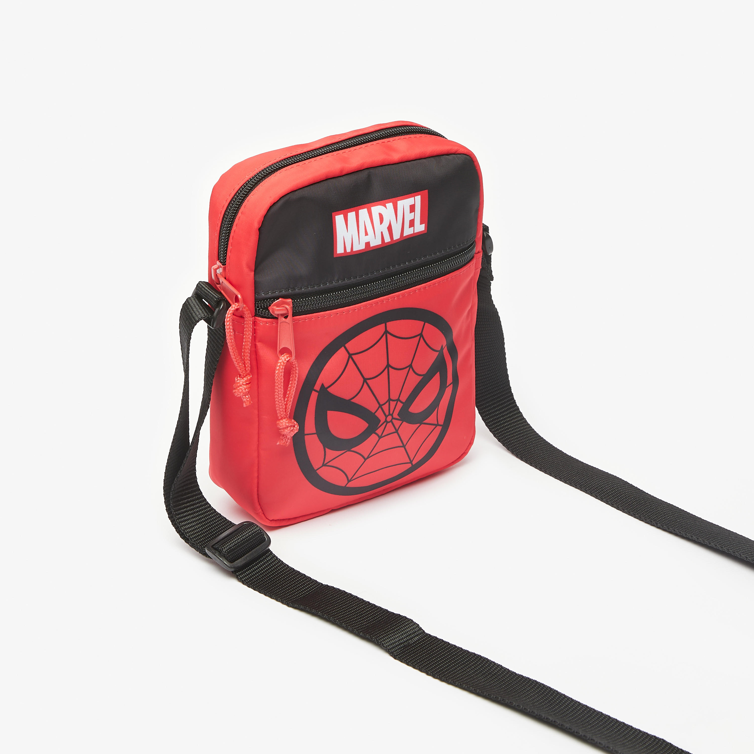 Marvel Spider-Man Print Crossbody Bag with Adjustable Strap-school-stationery-accessories-image-2