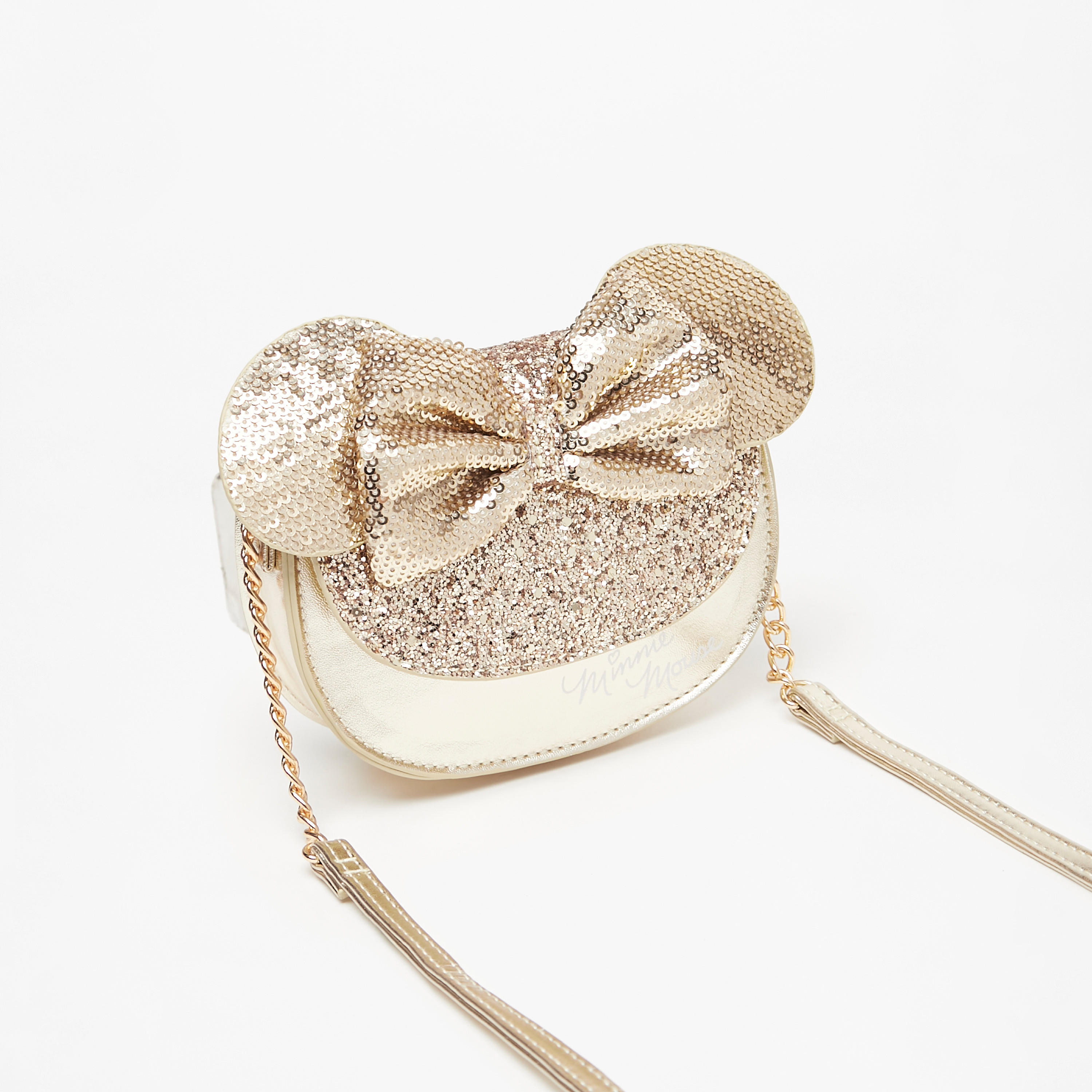 شنطة كروس بودي بزينة ترتر وأذن وفيونكة من ديزني-girls-accessories-bags-image-2