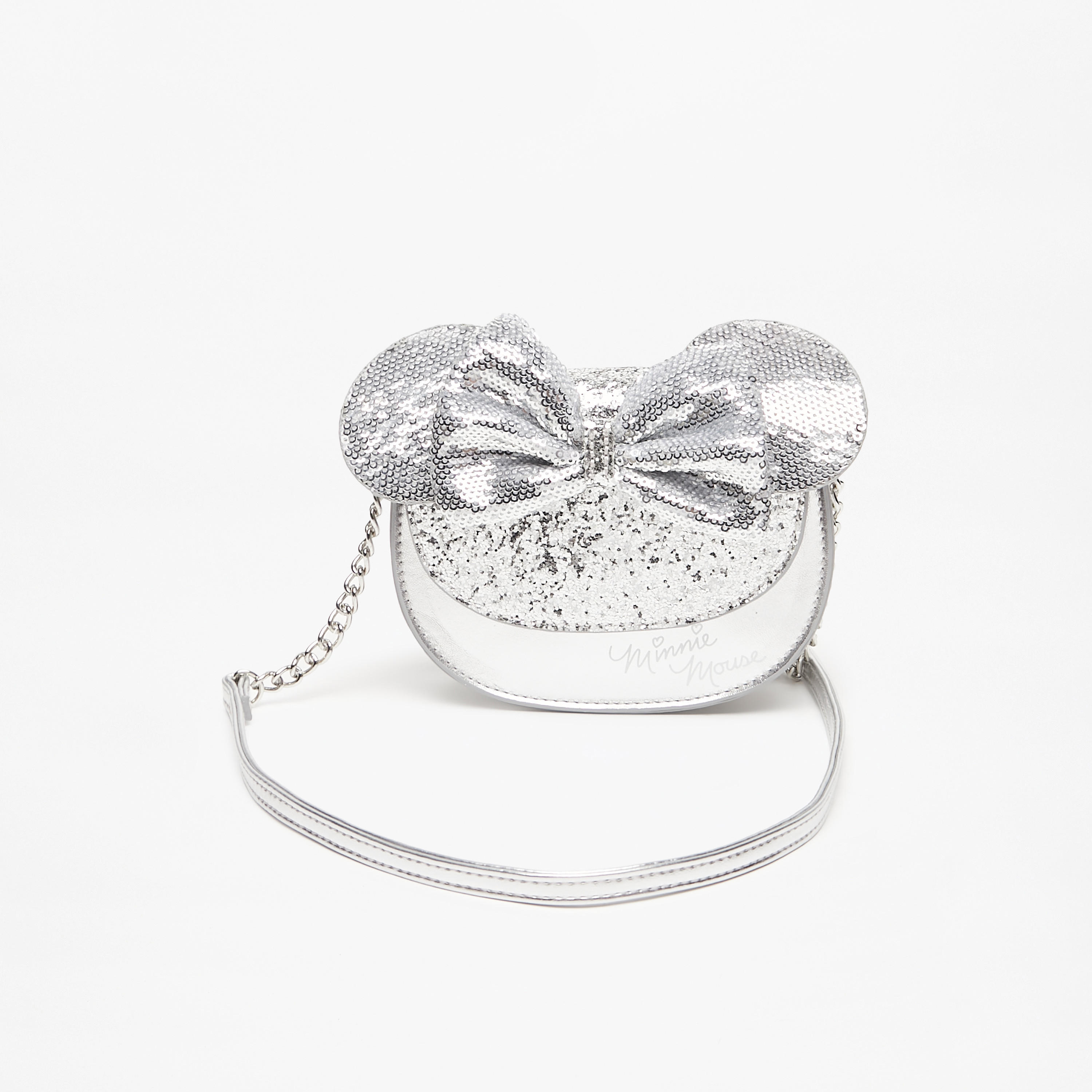 شنطة كروس بودي بزينة ترتر وأذن وفيونكة من ديزني-girls-accessories-bags-image-5