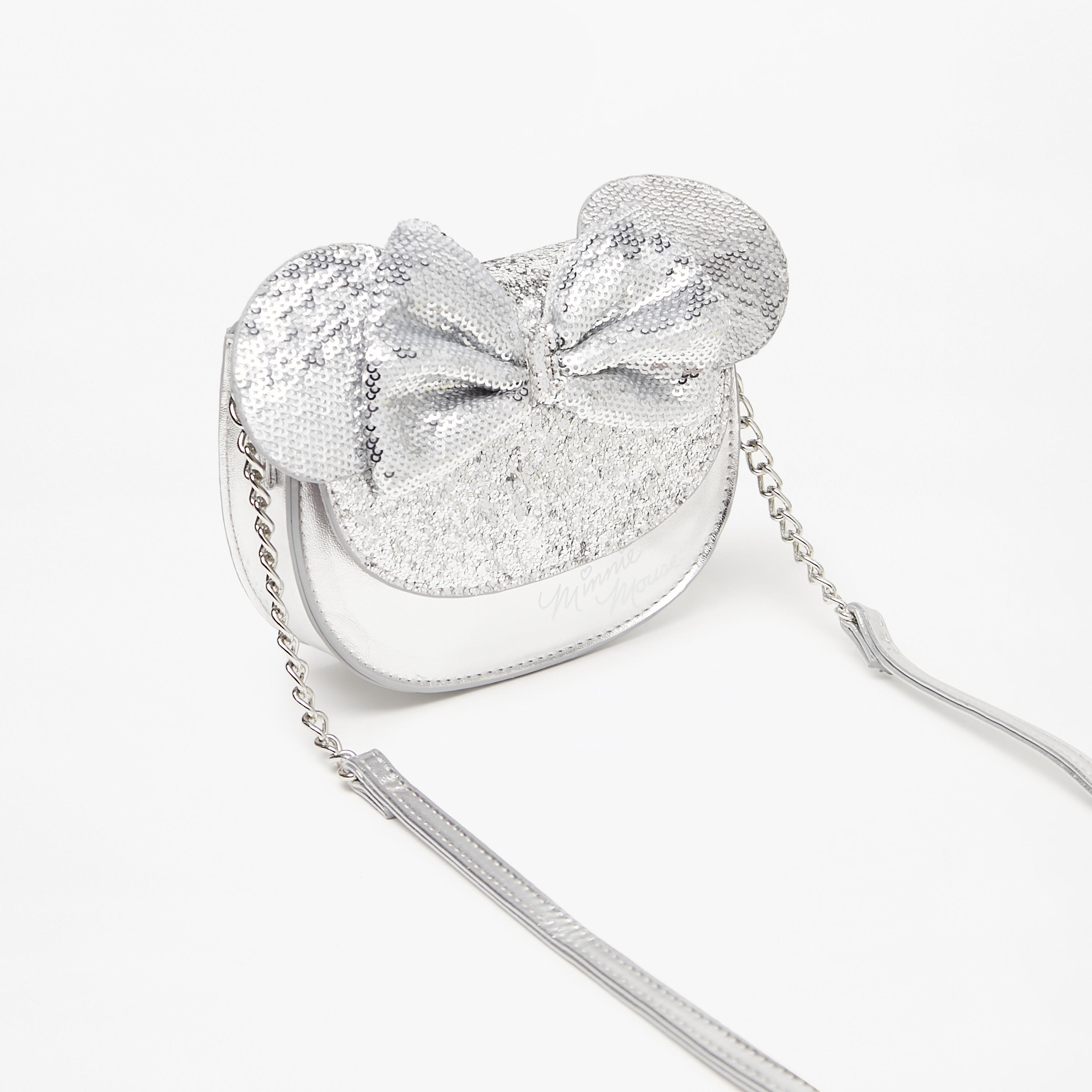 شنطة كروس بودي بزينة ترتر وأذن وفيونكة من ديزني-girls-accessories-bags-image-6
