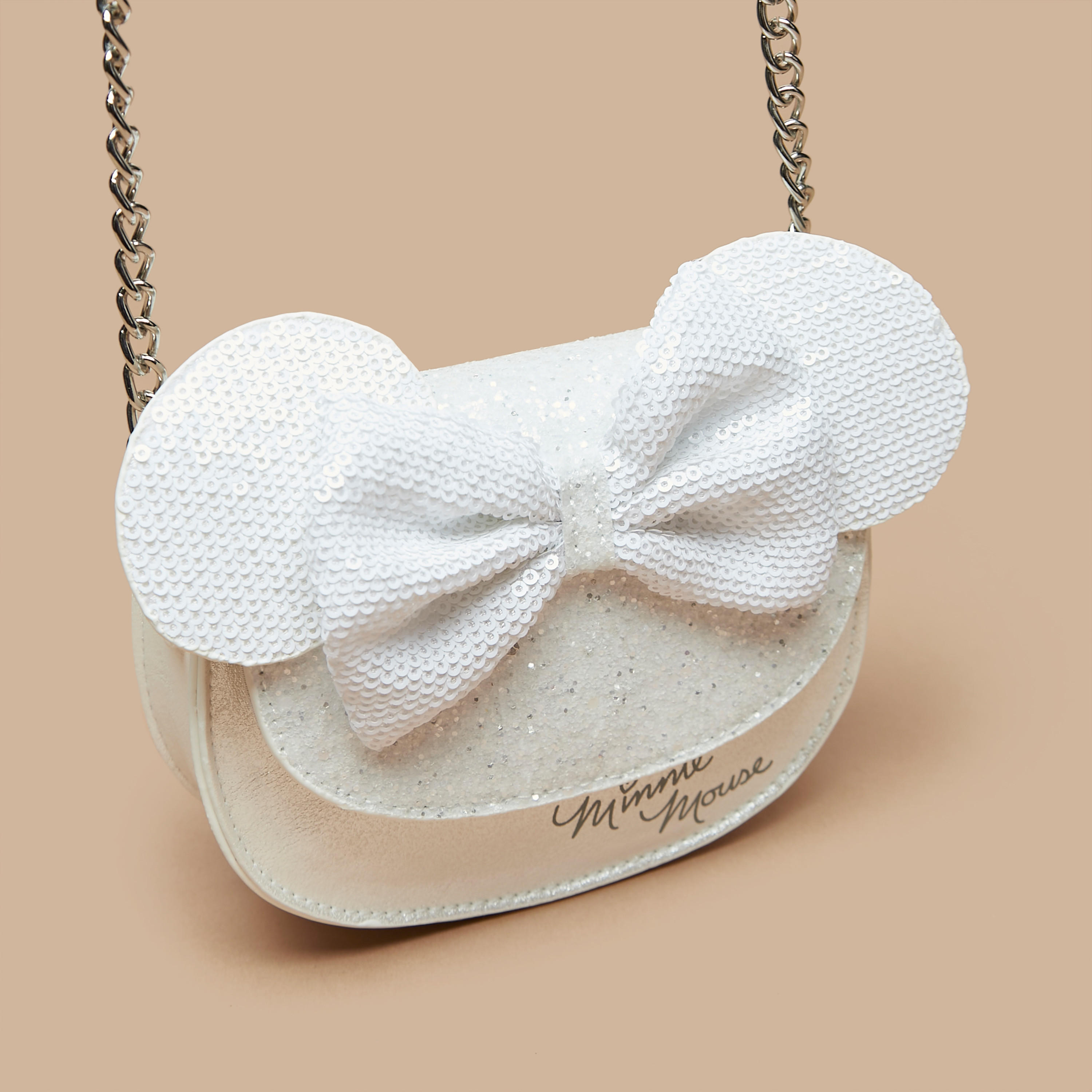 شنطة كروس بودي بزينة ترتر وأذن وفيونكة من ديزني-girls-accessories-bags-image-11