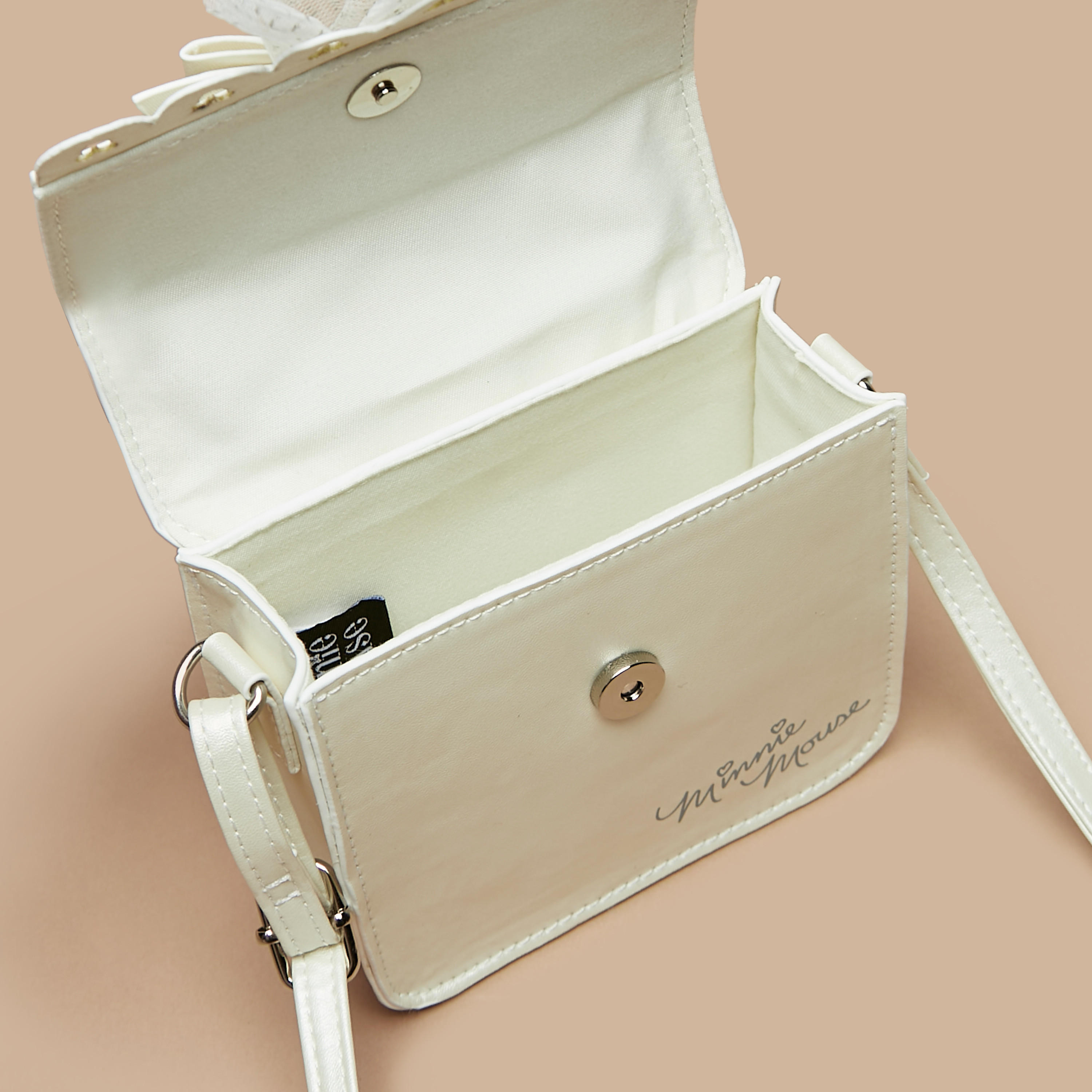 شنطة كروس بودي سادة بحزام قابل للتعديل وفيونكة من ديزني-girls-accessories-bags-image-8