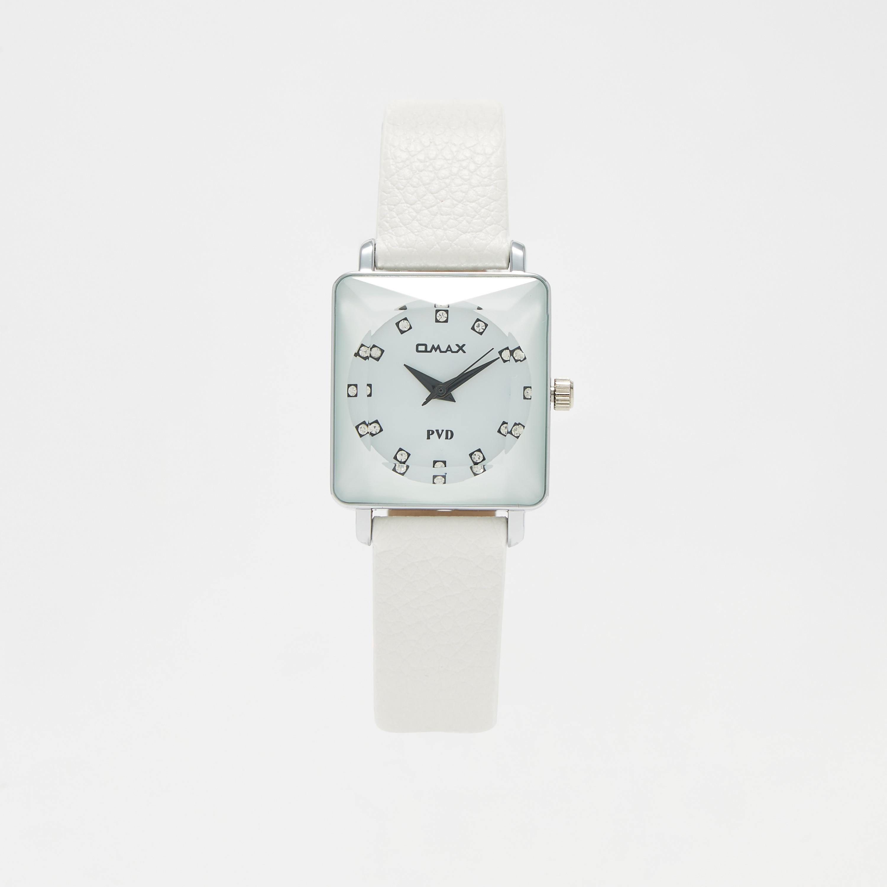 Omax White Leather Strap Analog Wristwatch - 00ZES002IW13-women-watchesandjewellery-watches-image-1