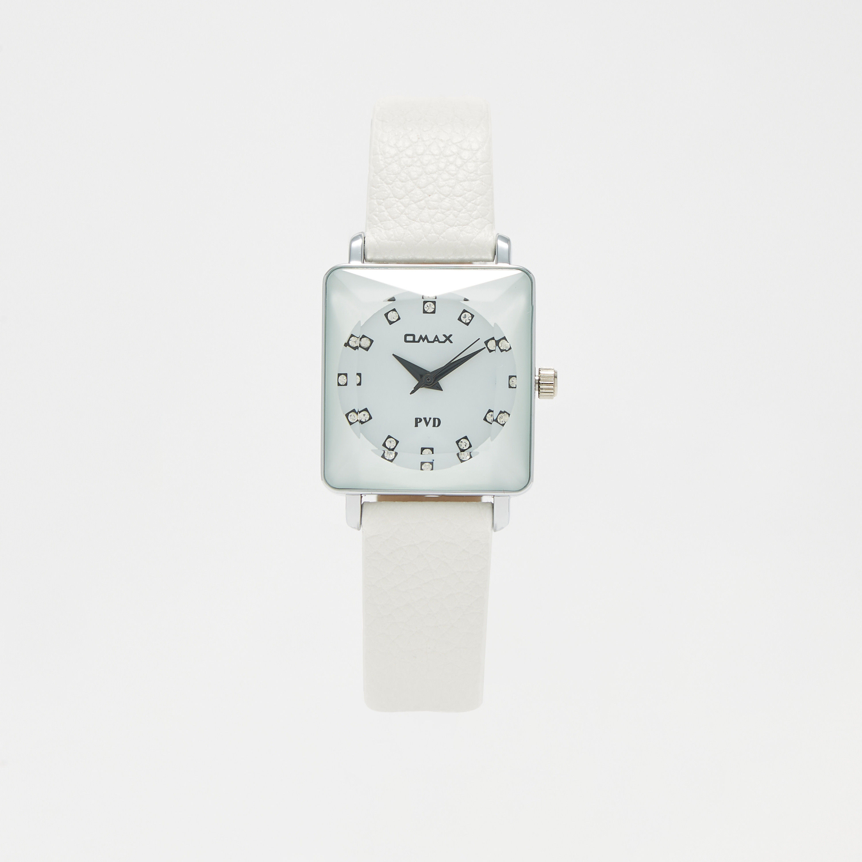 ساعة يد تناظريّة بيضاء بسوار جلد من أوماكس - 00ZES002IW13-women-watchesandjewellery-watches-image-1