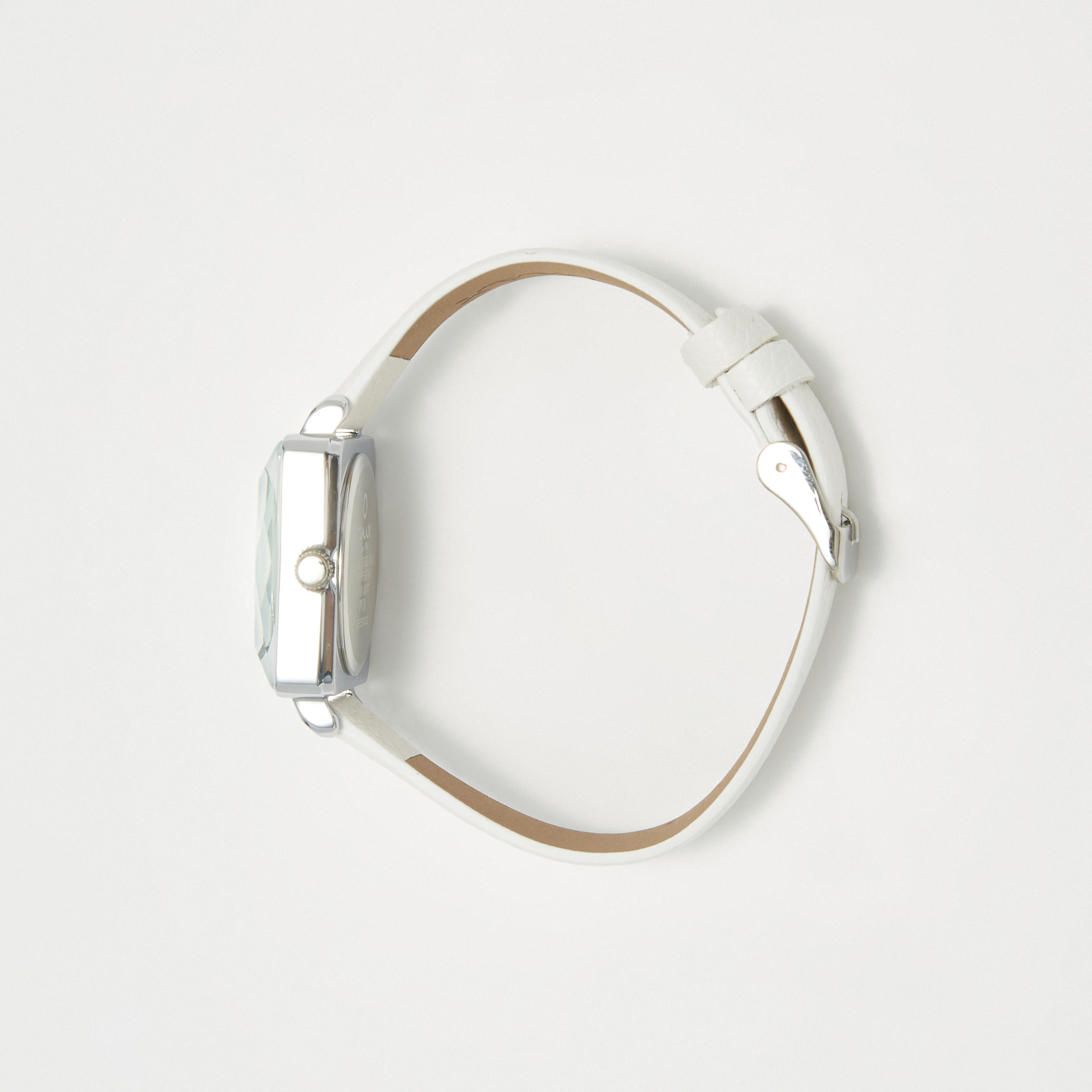 Omax White Leather Strap Analog Wristwatch - 00ZES002IW13-women-watchesandjewellery-watches-image-2