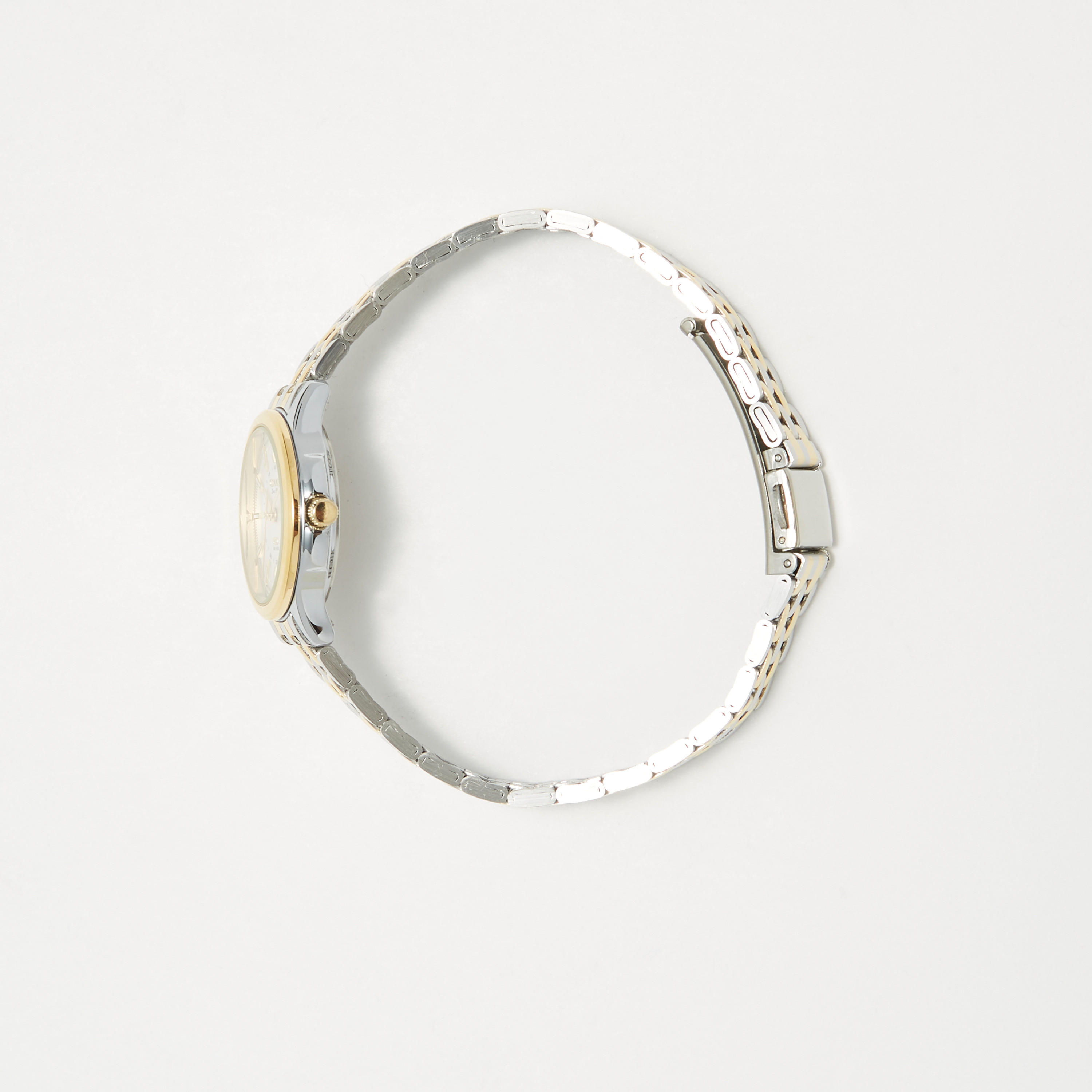 ساعة يد تناظرية فضية وذهبية بسوار ستانلس ستيل للنساء من أوماكس - 00JSB002N008-women-watchesandjewellery-watches-image-2