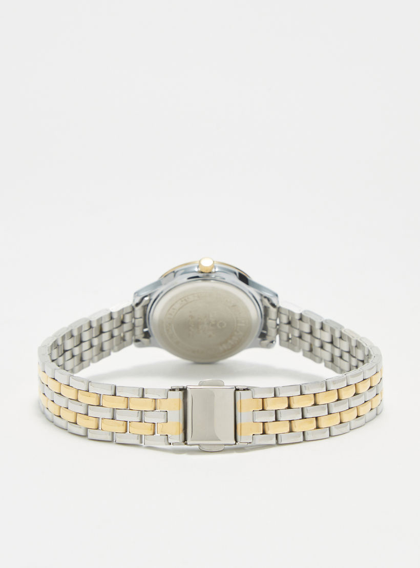 ساعة يد تناظرية فضية وذهبية بسوار ستانلس ستيل للنساء من أوماكس - 00JSB002N008-women-watchesandjewellery-watches-image-3