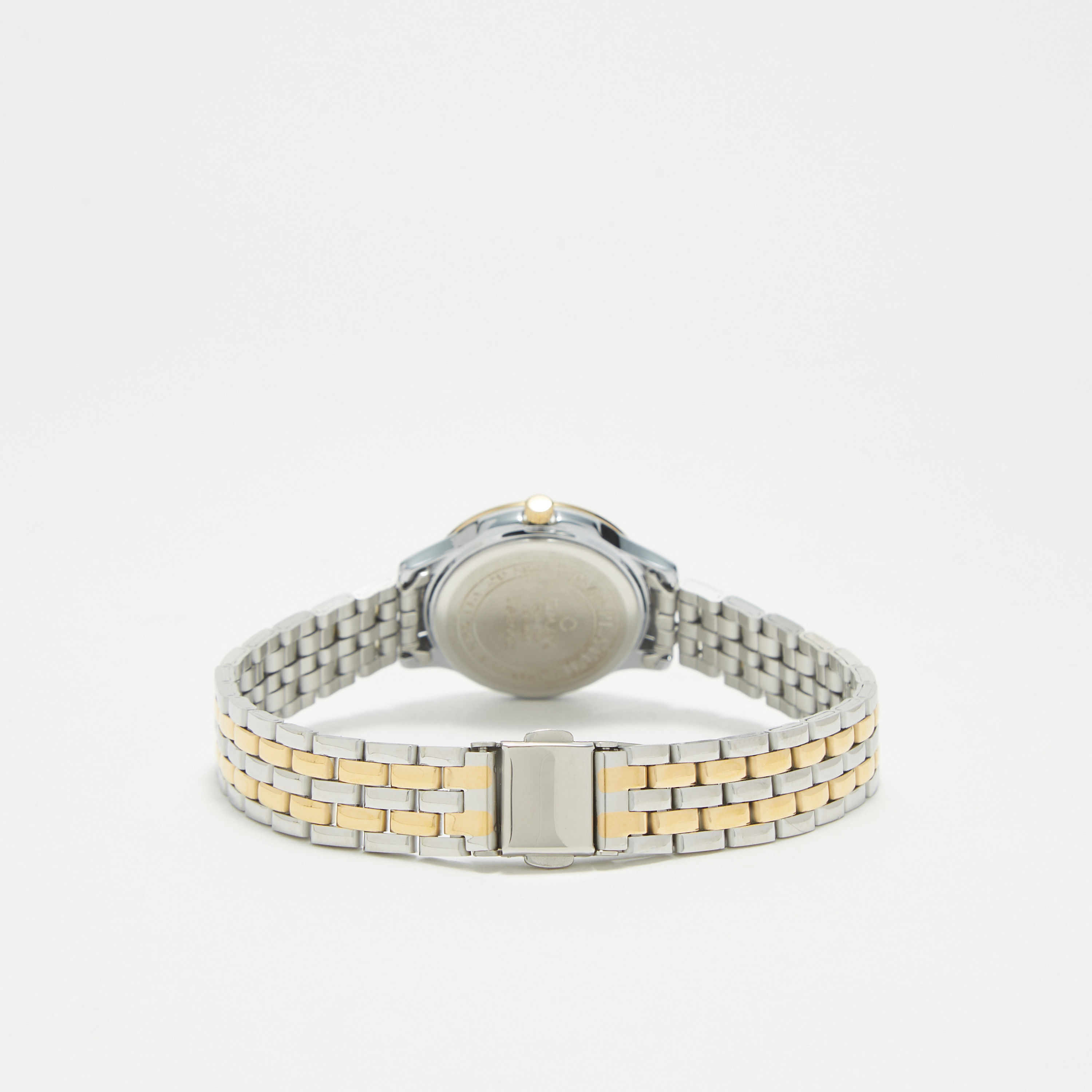 Omax Women's Silver & Gold Stainless Steel Strap Analog Wristwatch - 00JSB002N008-women-watchesandjewellery-watches-image-3