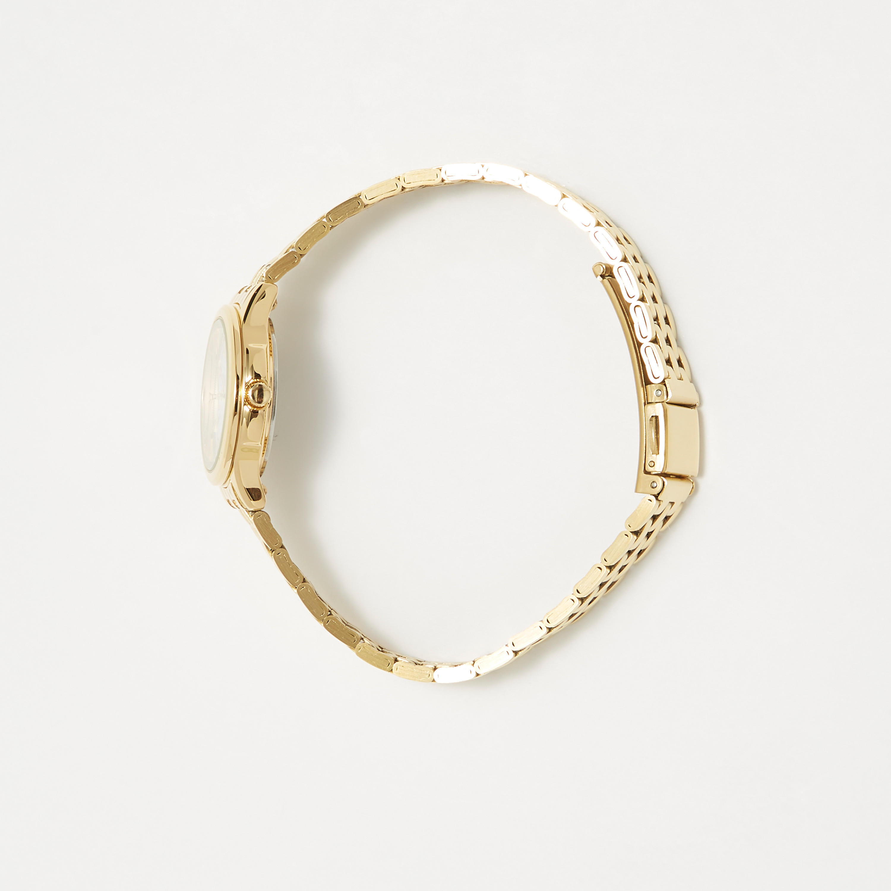 ساعة يد تناظرية ذهبية بحزام ستانلس ستيل للنساء من أوماكس - 00JSB002Q008-women-watchesandjewellery-watches-image-2