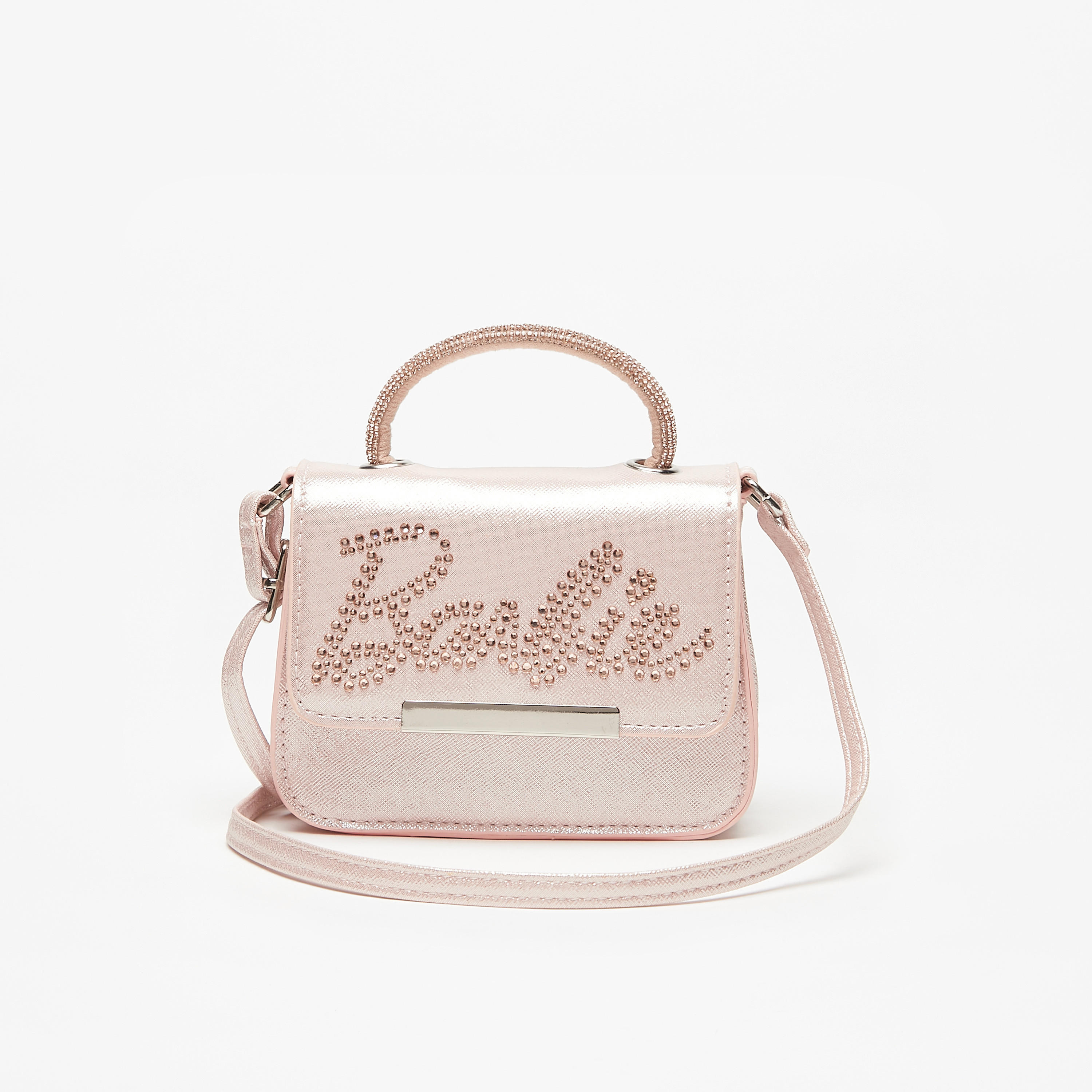 شنطة كروس بودي مزينة بحزام قابل للتعديل وزر إغلاق مغناطيسي من باربي-girls-accessories-bags-image-1