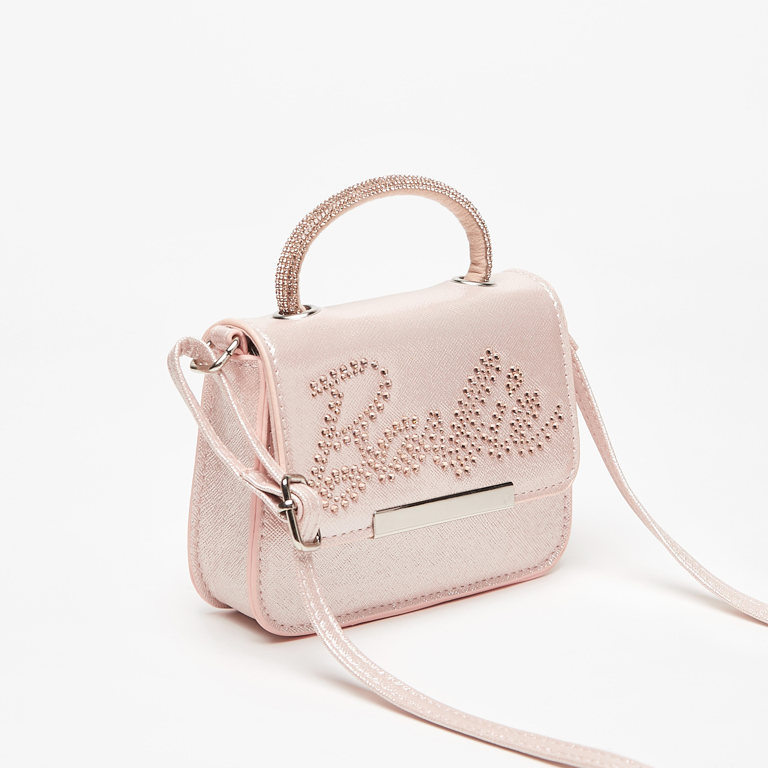 شنطة كروس بودي مزينة بحزام قابل للتعديل وزر إغلاق مغناطيسي من باربي-girls-accessories-bags-image-2