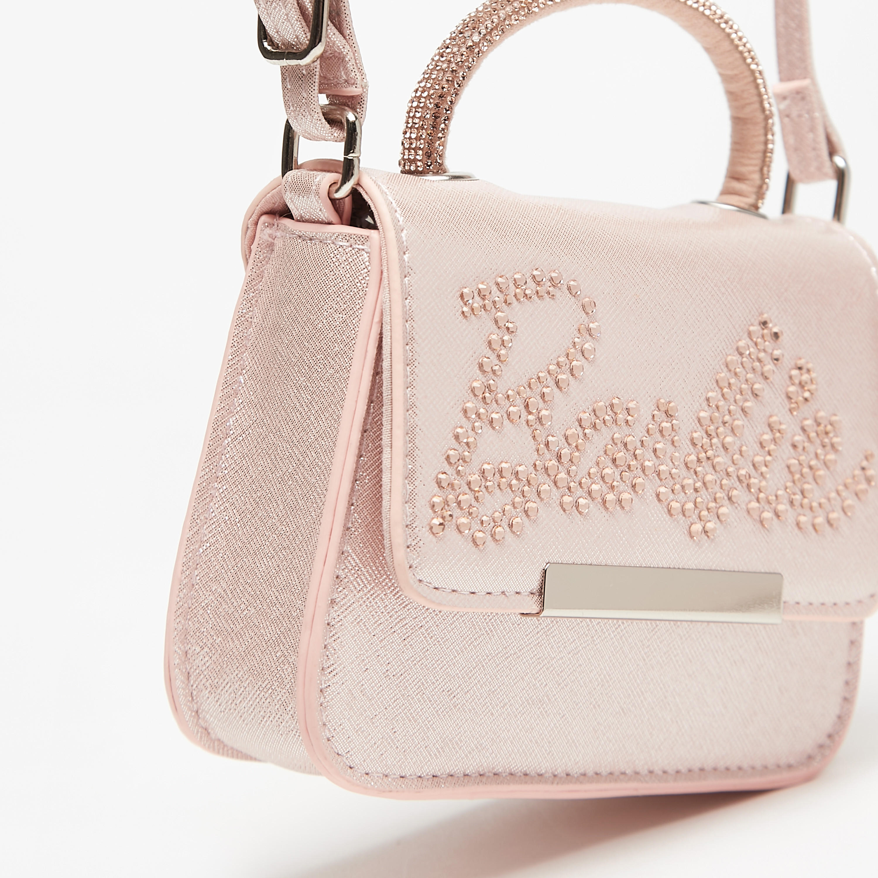 شنطة كروس بودي مزينة بحزام قابل للتعديل وزر إغلاق مغناطيسي من باربي-girls-accessories-bags-image-3