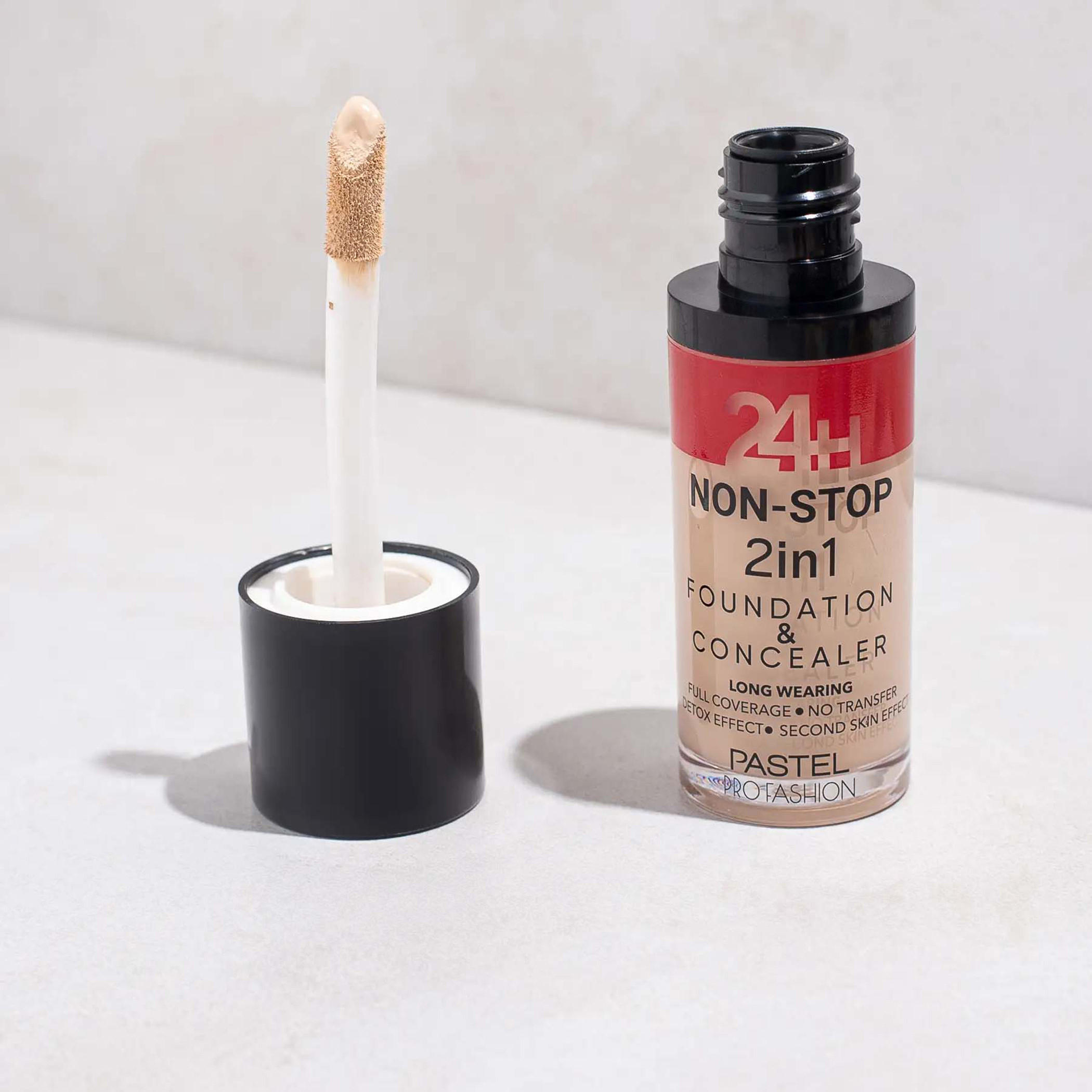 كريم أساس وكونسيلر 2 في 1 نون ستوب 24 ساعة من باستيل-beautyandpersonalcare-makeup-face-foundations-image-2
