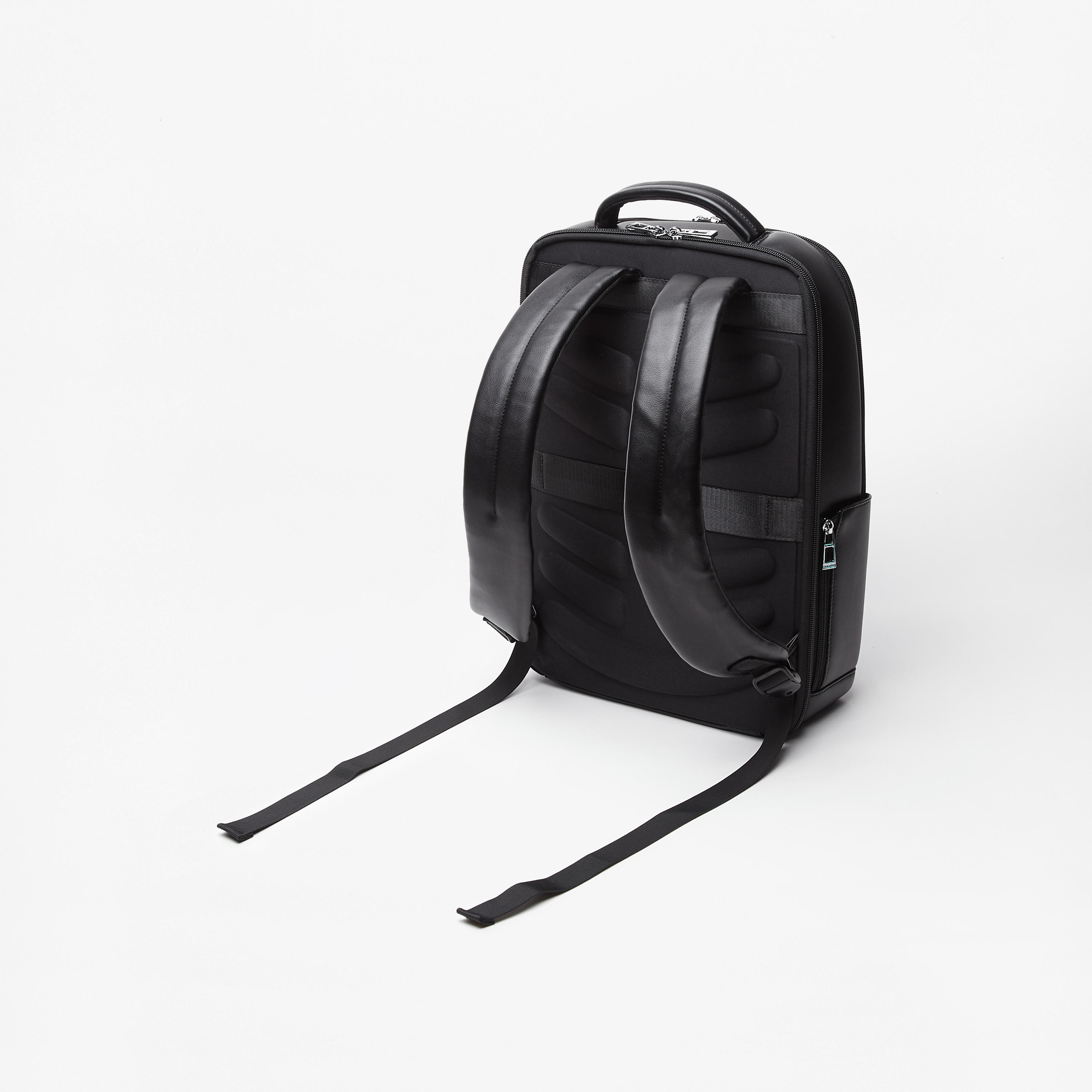 Duchini Solid Backpack with Adjustable Shoulder Straps and USB Port-men-bags-image-2