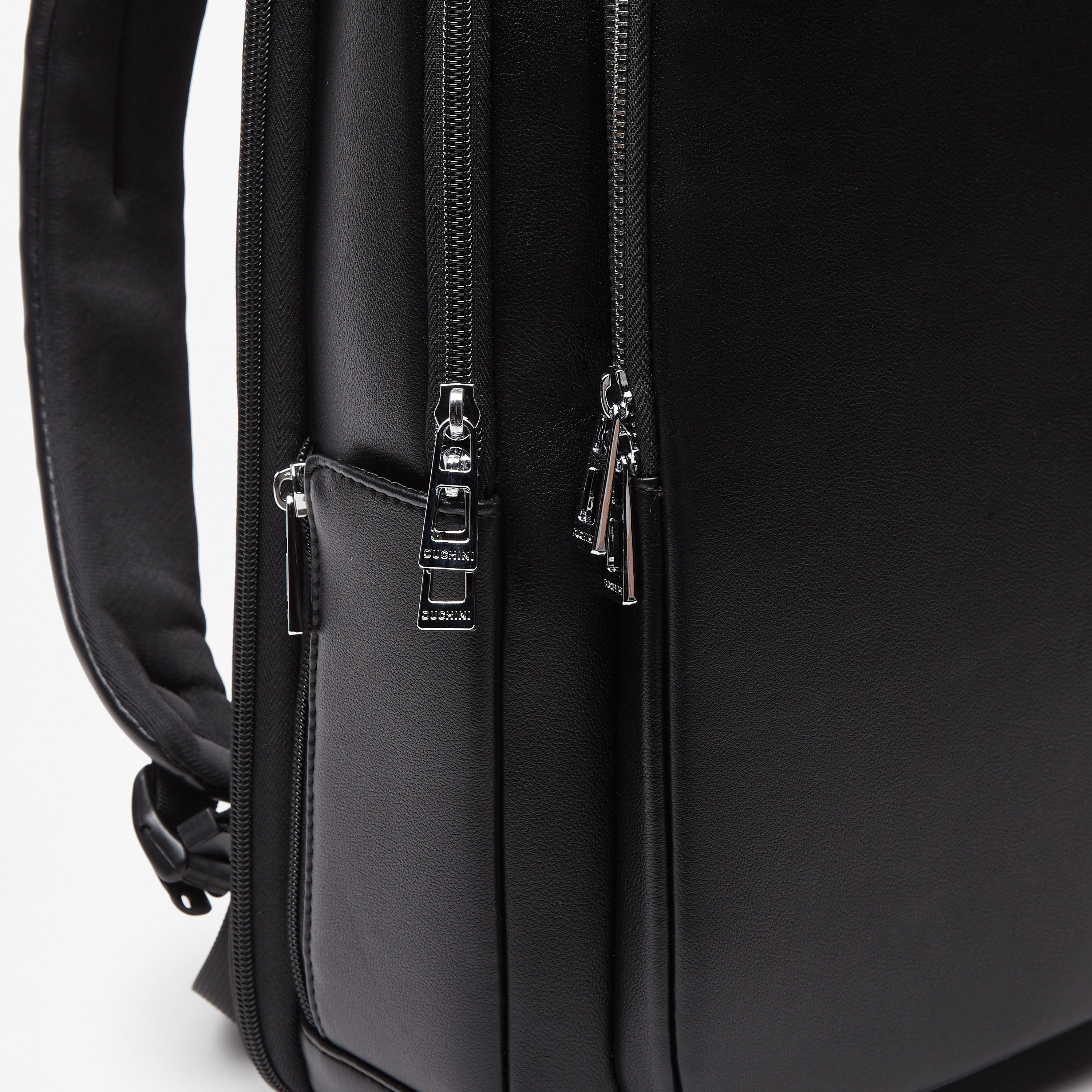 Duchini Solid Backpack with Adjustable Shoulder Straps and USB Port-men-bags-image-3