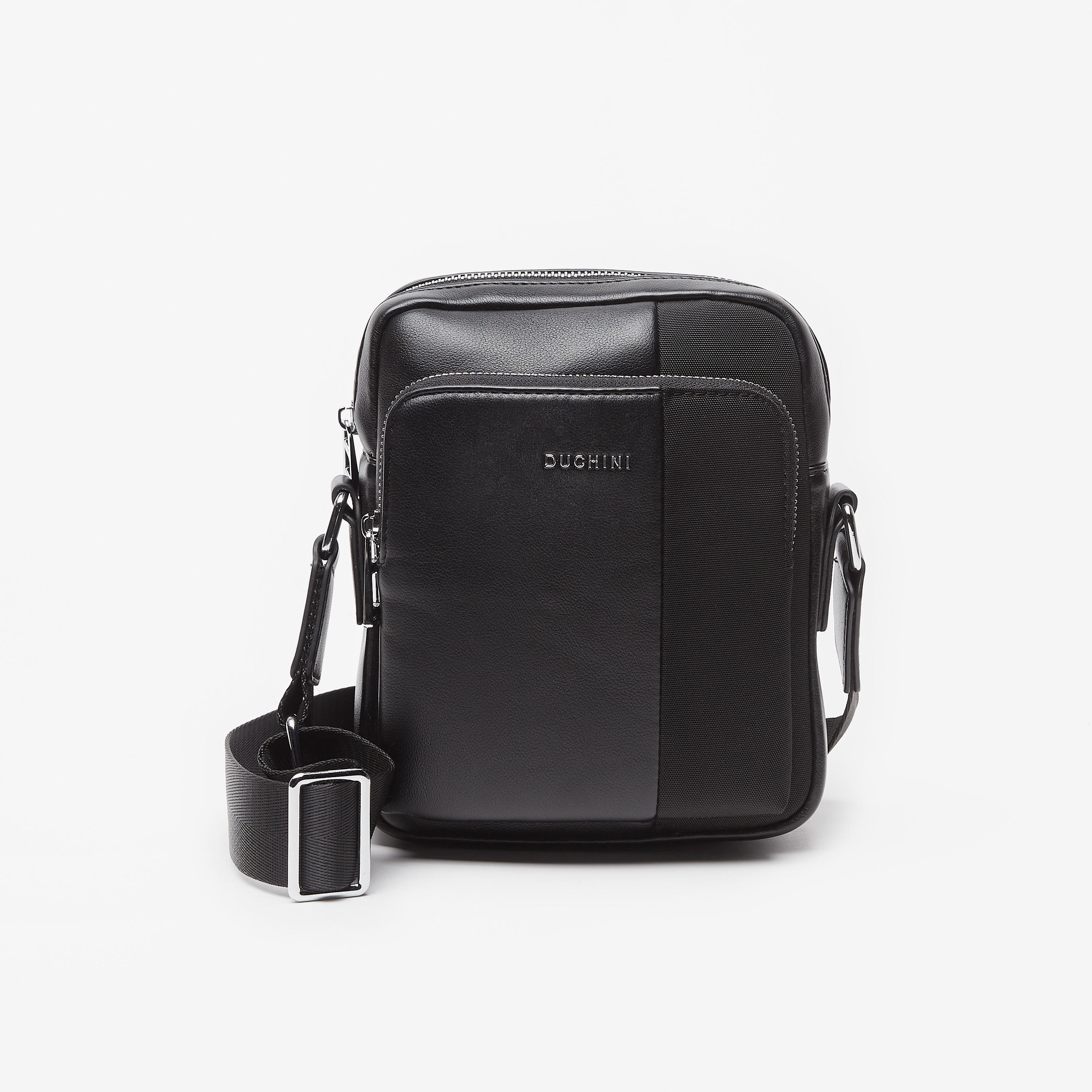 شنطة كروس بودي بألواح وسحاب إغلاق وحزام قابل للتعديل من دوتشيني-men-bags-image-1