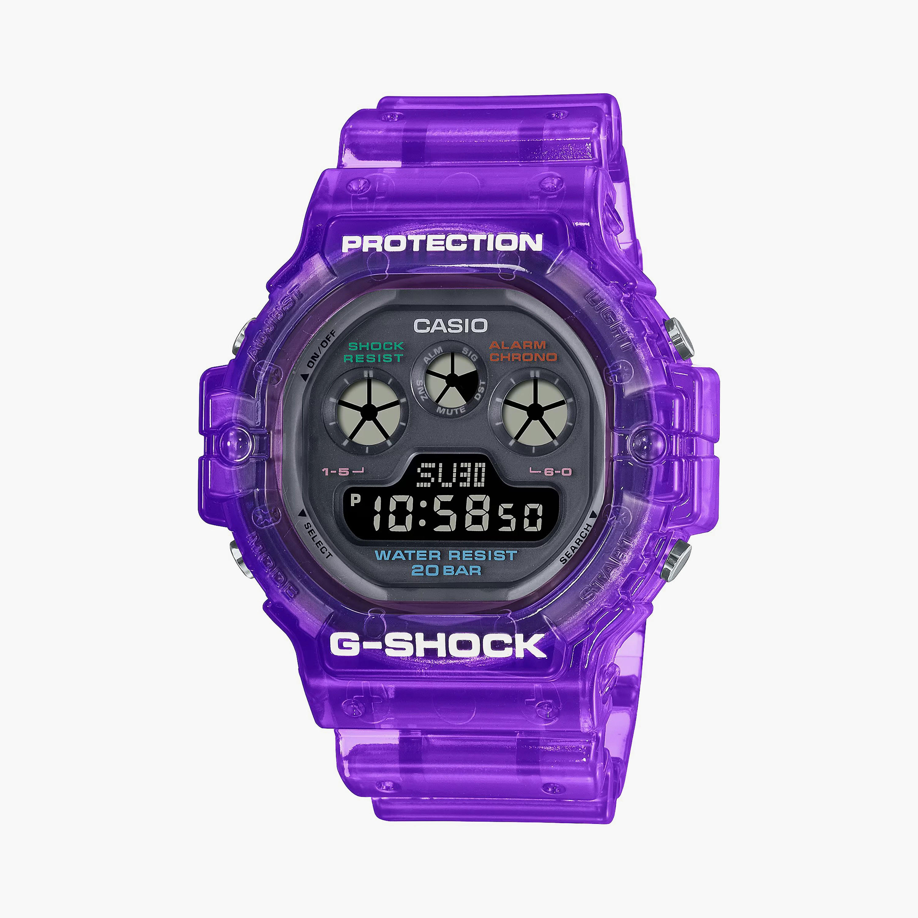G-Shock Unisex Purple Digital Silicone Strap Watch | DW-5900JT-6DR-men-watchesandjewellery-watches-image-1